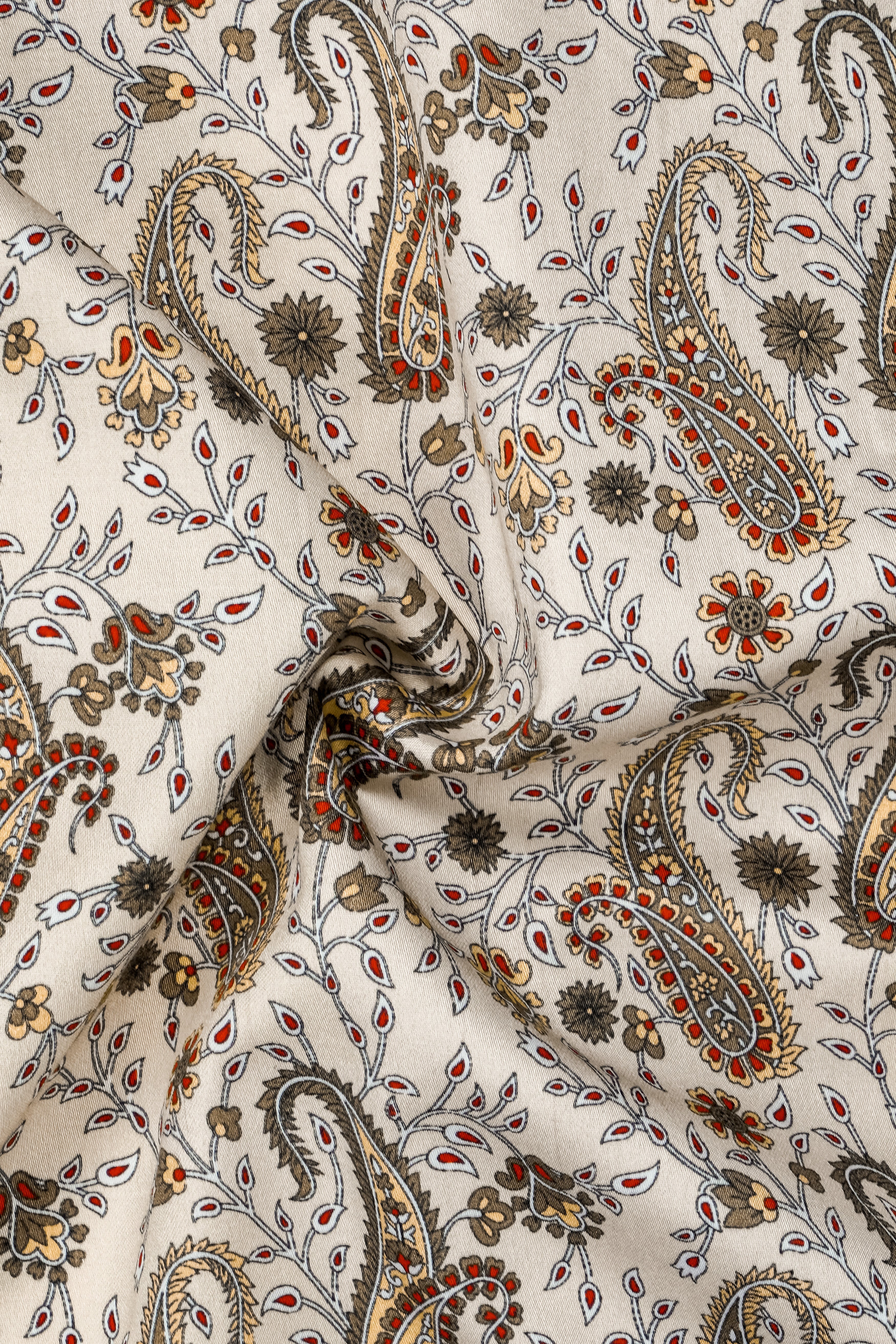 Silkora-Swirl Cream Paisleys Printed Subtle Sheen Super Soft Premium Cotton Casual Shirt 13306-CA-38, 13306-CA-H-38, 13306-CA-39, 13306-CA-H-39, 13306-CA-40, 13306-CA-H-40, 13306-CA-42, 13306-CA-H-42, 13306-CA-44, 13306-CA-H-44, 13306-CA-46, 13306-CA-H-46, 13306-CA-48, 13306-CA-H-48, 13306-CA-50, 13306-CA-H-50, 13306-CA-52, 13306-CA-H-52