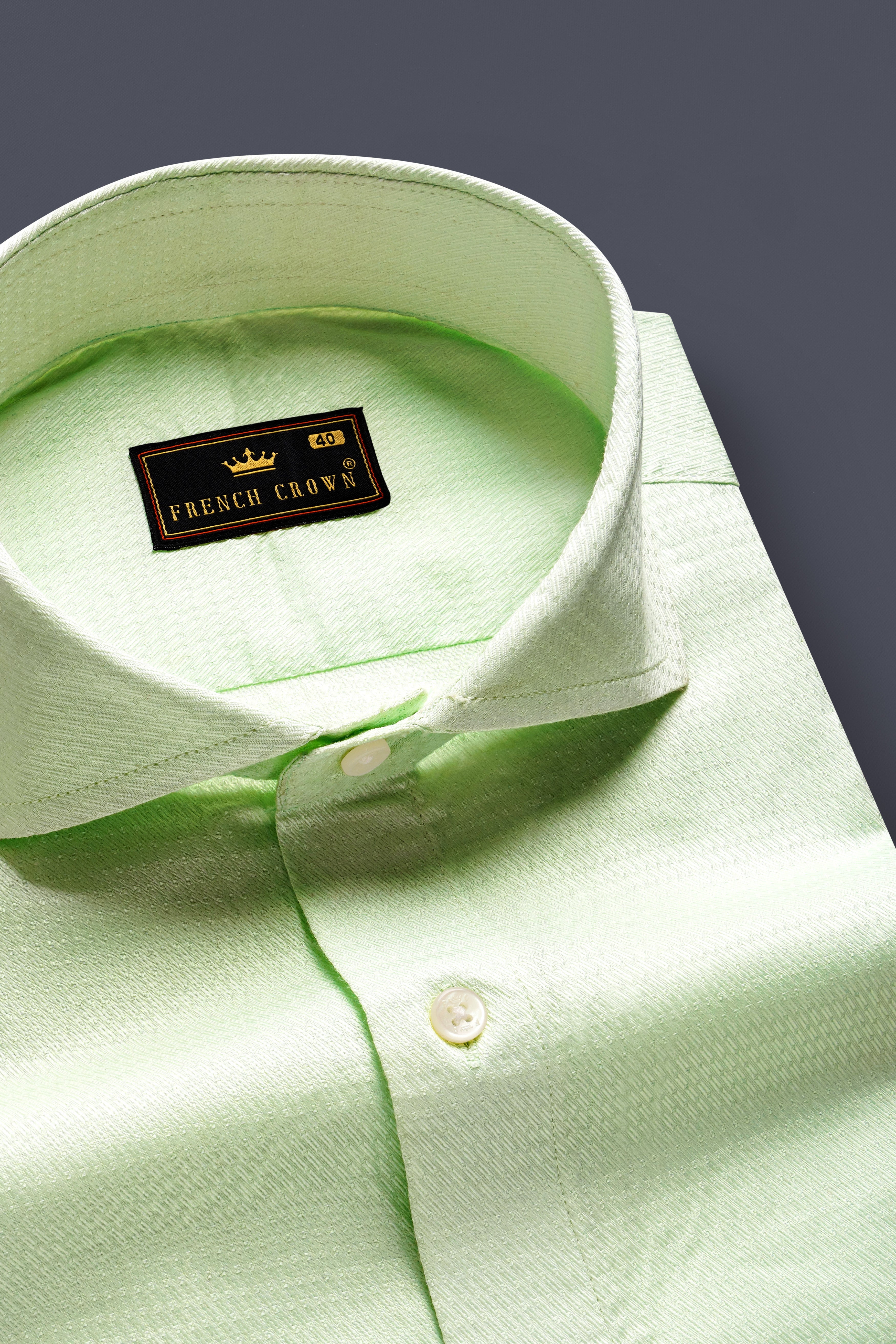Verdant Weave-Coriander Green Dobby Textured Premium Giza Cotton Dress Shirt 13316-CA-38, 13316-CA-H-38, 13316-CA-39, 13316-CA-H-39, 13316-CA-40, 13316-CA-H-40, 13316-CA-42, 13316-CA-H-42, 13316-CA-44, 13316-CA-H-44, 13316-CA-46, 13316-CA-H-46, 13316-CA-48, 13316-CA-H-48, 13316-CA-50, 13316-CA-H-50, 13316-CA-52, 13316-CA-H-52