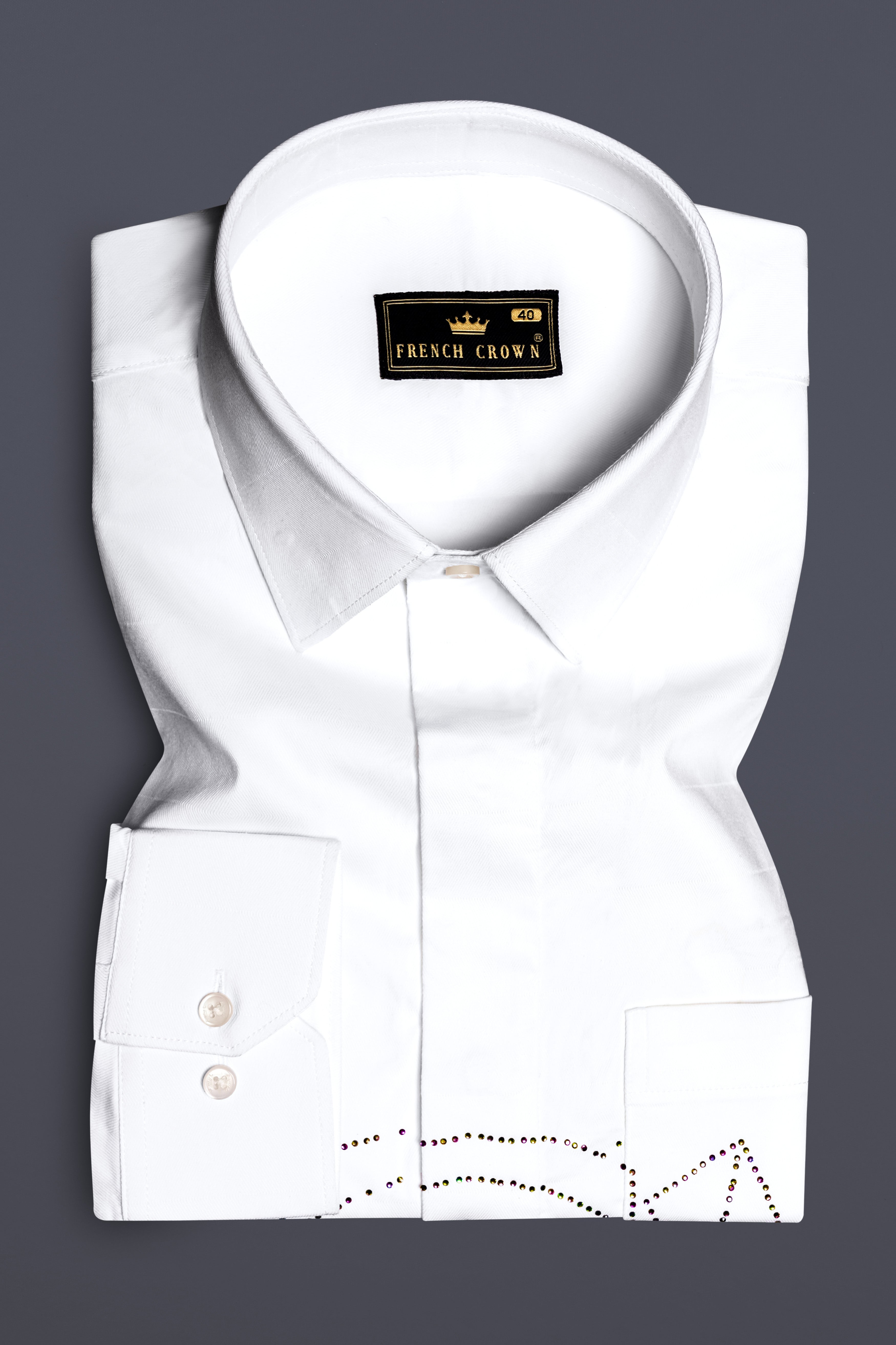Ivory Safari-Bright White Leopard Hot Fix Oxford Premium Cotton Casual Designer Shirt 13325-NP-P589-38, 13325-NP-P589-H-38, 13325-NP-P589-39, 13325-NP-P589-H-39, 13325-NP-P589-40, 13325-NP-P589-H-40, 13325-NP-P589-42, 13325-NP-P589-H-42, 13325-NP-P589-44, 13325-NP-P589-H-44, 13325-NP-P589-46, 13325-NP-P589-H-46, 13325-NP-P589-48, 13325-NP-P589-H-48, 13325-NP-P589-50, 13325-NP-P589-H-50, 13325-NP-P589-52, 13325-NP-P589-H-52