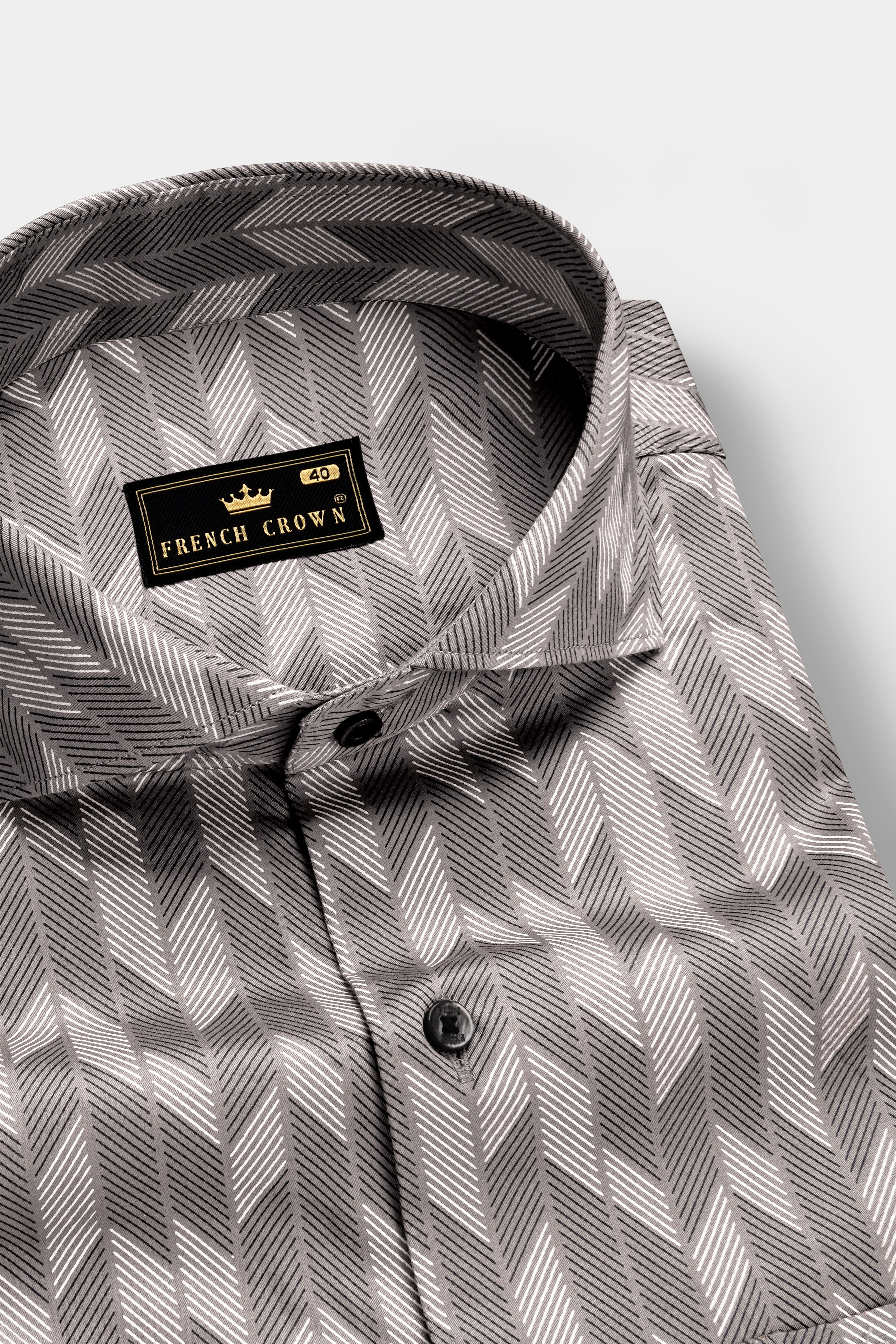 Frosted-Dusty Gray And Bright White Printed Subtle Sheen Super Soft Premium Cotton Semi Formal Shirt 13329-CA-BLK-38, 13329-CA-BLK-H-38, 13329-CA-BLK-39, 13329-CA-BLK-H-39, 13329-CA-BLK-40, 13329-CA-BLK-H-40, 13329-CA-BLK-42, 13329-CA-BLK-H-42, 13329-CA-BLK-44, 13329-CA-BLK-H-44, 13329-CA-BLK-46, 13329-CA-BLK-H-46, 13329-CA-BLK-48, 13329-CA-BLK-H-48, 13329-CA-BLK-50, 13329-CA-BLK-H-50, 13329-CA-BLK-52, 13329-CA-BLK-H-52