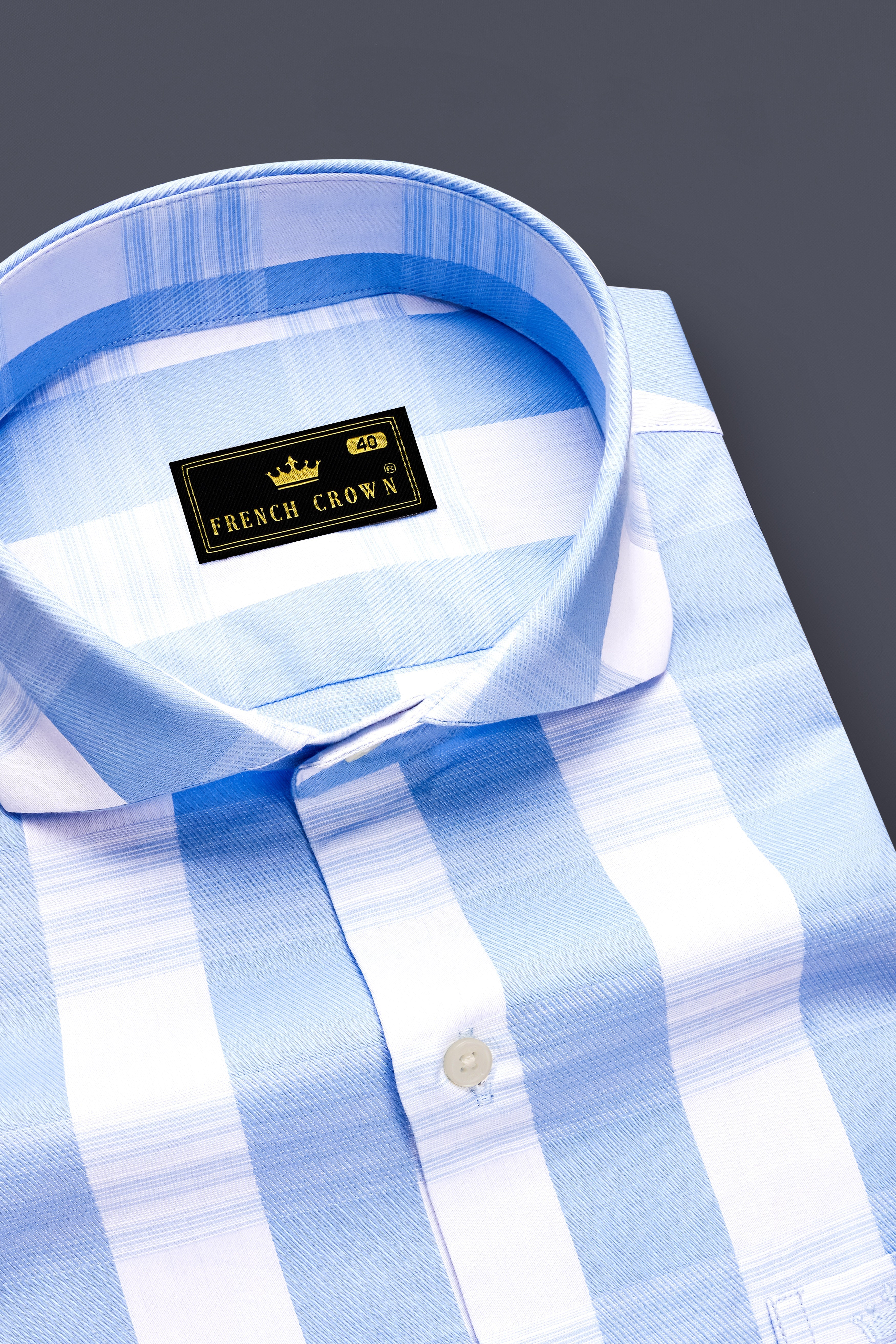 Skyline-Casper Blue And Bright White Awning Striped Jacquard Textured Premium Cotton Dress Shirt 13382-CA-38, 13382-CA-H-38, 13382-CA-39, 13382-CA-H-39, 13382-CA-40, 13382-CA-H-40, 13382-CA-42, 13382-CA-H-42, 13382-CA-44, 13382-CA-H-44, 13382-CA-46, 13382-CA-H-46, 13382-CA-48, 13382-CA-H-48, 13382-CA-50, 13382-CA-H-50, 13382-CA-52, 13382-CA-H-52