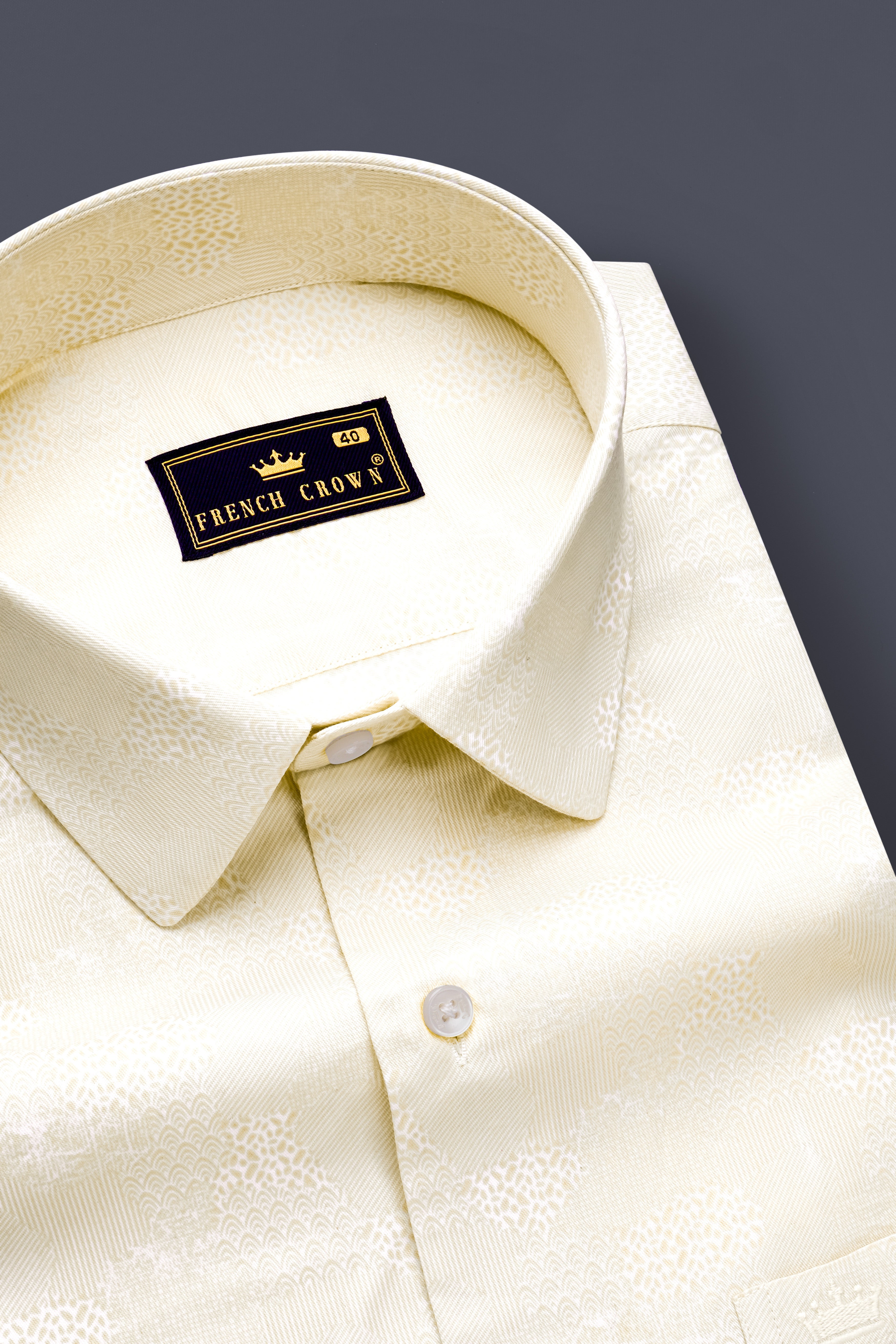 Chiffon Mist-Swizzle Cream Printed Super Soft Premium Cotton Dress Shirt 13384-38, 13384-H-38, 13384-39, 13384-H-39, 13384-40, 13384-H-40, 13384-42, 13384-H-42, 13384-44, 13384-H-44, 13384-46, 13384-H-46, 13384-48, 13384-H-48, 13384-50, 13384-H-50, 13384-52, 13384-H-52