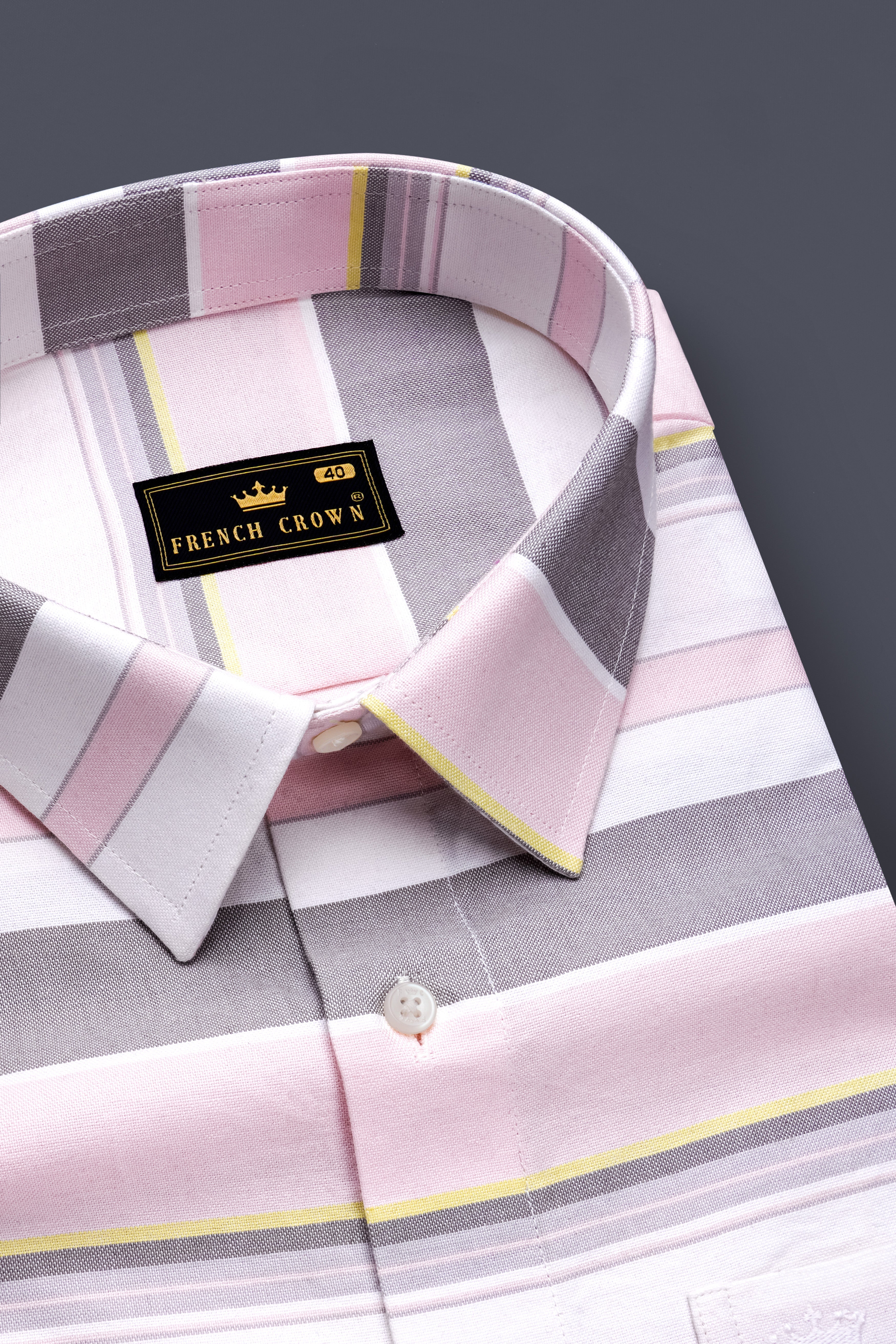 Orchid-Blossom Pink And Martini Purple Horizontal Striped Oxford Premium Cotton Casual Shirt 13386-38, 13386-H-38, 13386-39, 13386-H-39, 13386-40, 13386-H-40, 13386-42, 13386-H-42, 13386-44, 13386-H-44, 13386-46, 13386-H-46, 13386-48, 13386-H-48, 13386-50, 13386-H-50, 13386-52, 13386-H-52