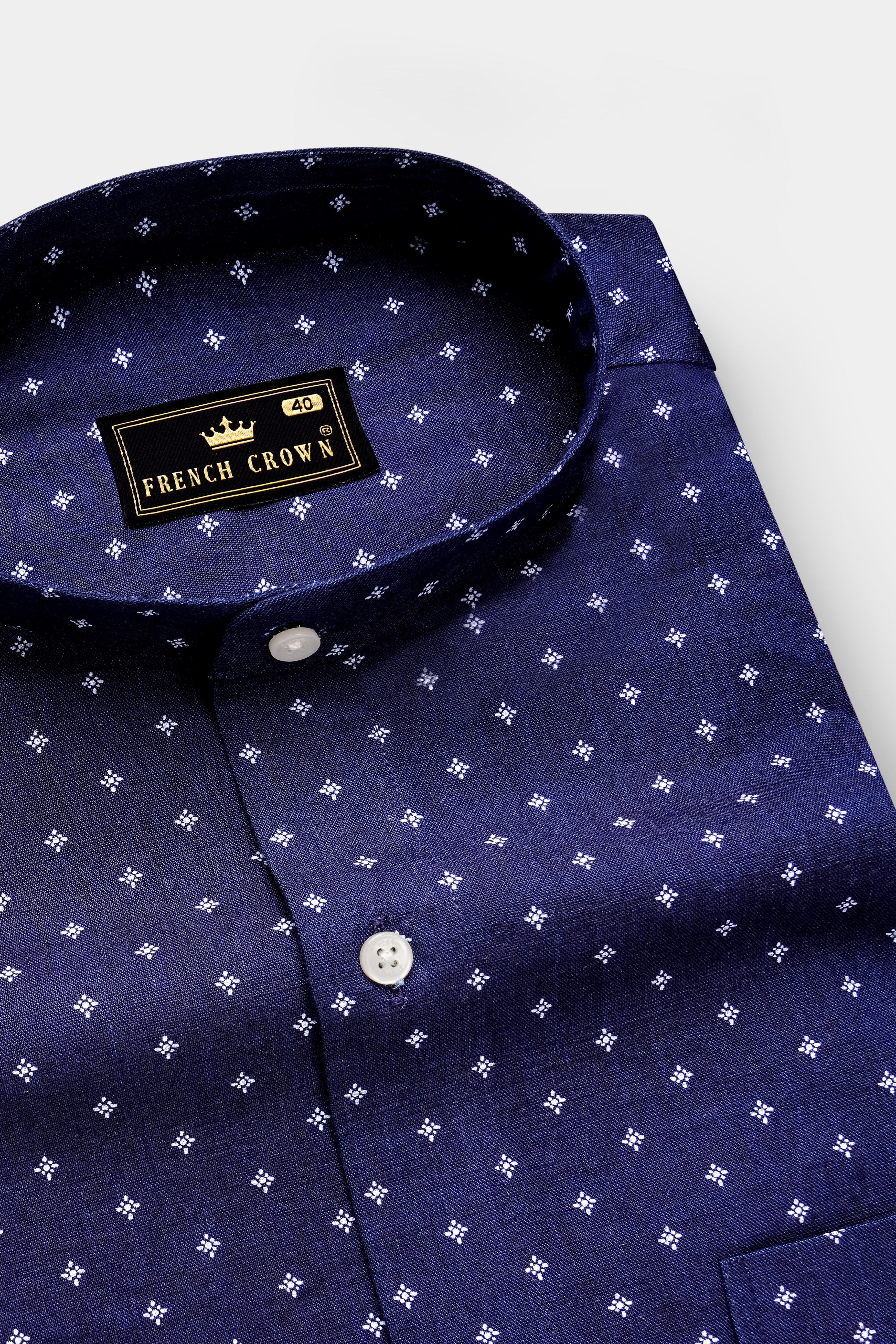 Jacarta Blue Printed Denim Premium Cotton Casual Shirt 13392-M-38, 13392-M-H-38, 13392-M-39, 13392-M-H-39, 13392-M-40, 13392-M-H-40, 13392-M-42, 13392-M-H-42, 13392-M-44, 13392-M-H-44, 13392-M-46, 13392-M-H-46, 13392-M-48, 13392-M-H-48, 13392-M-50, 13392-M-H-50, 13392-M-52, 13392-M-H-52