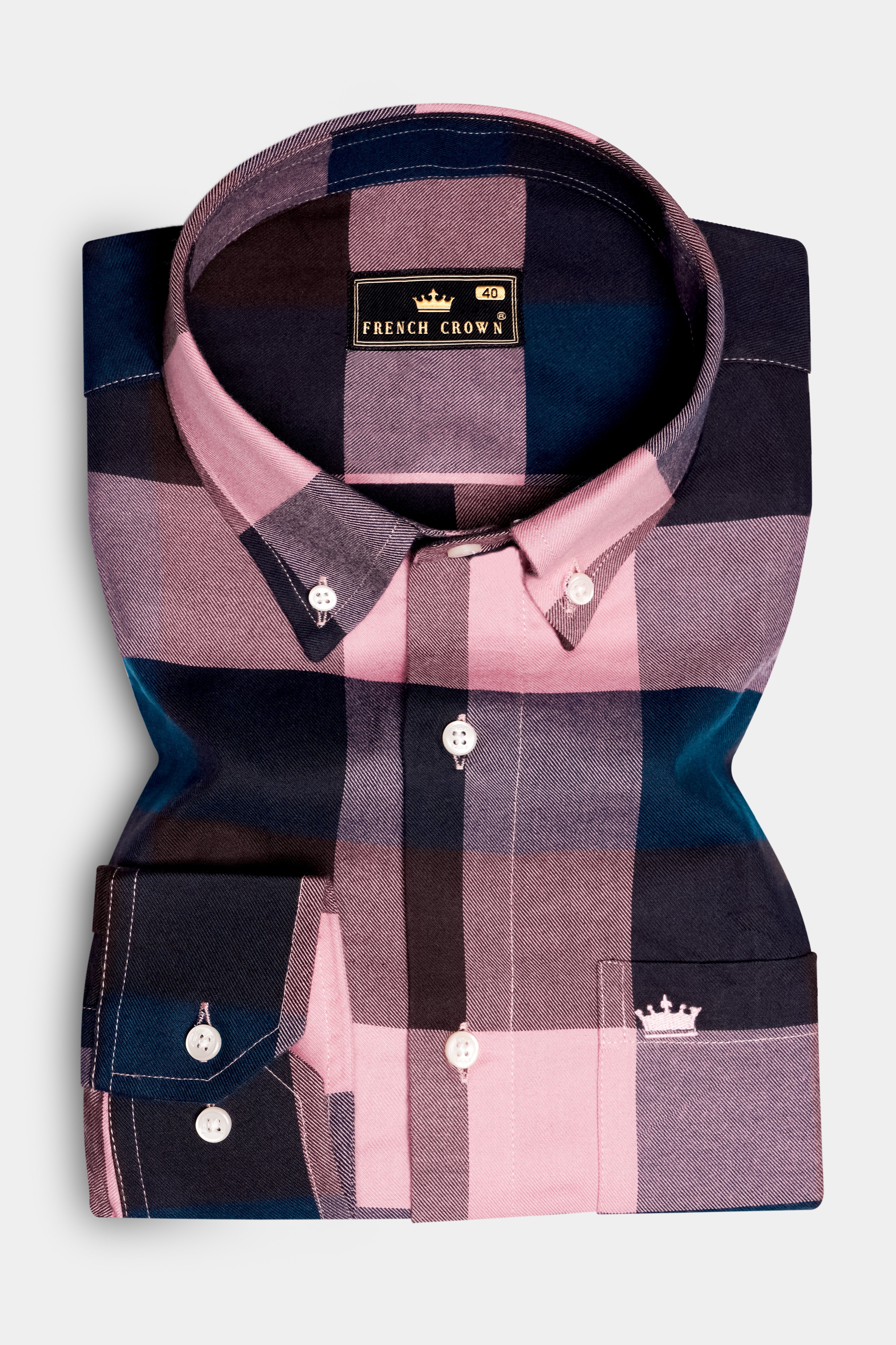 Twilight-Rose Fog Pink And Daintree Blue Plaid Flannel Cotton Casual Shirt 13399-BD-38, 13399-BD-H-38, 13399-BD-39, 13399-BD-H-39, 13399-BD-40, 13399-BD-H-40, 13399-BD-42, 13399-BD-H-42, 13399-BD-44, 13399-BD-H-44, 13399-BD-46, 13399-BD-H-46, 13399-BD-48, 13399-BD-H-48, 13399-BD-50, 13399-BD-H-50, 13399-BD-52, 13399-BD-H-52