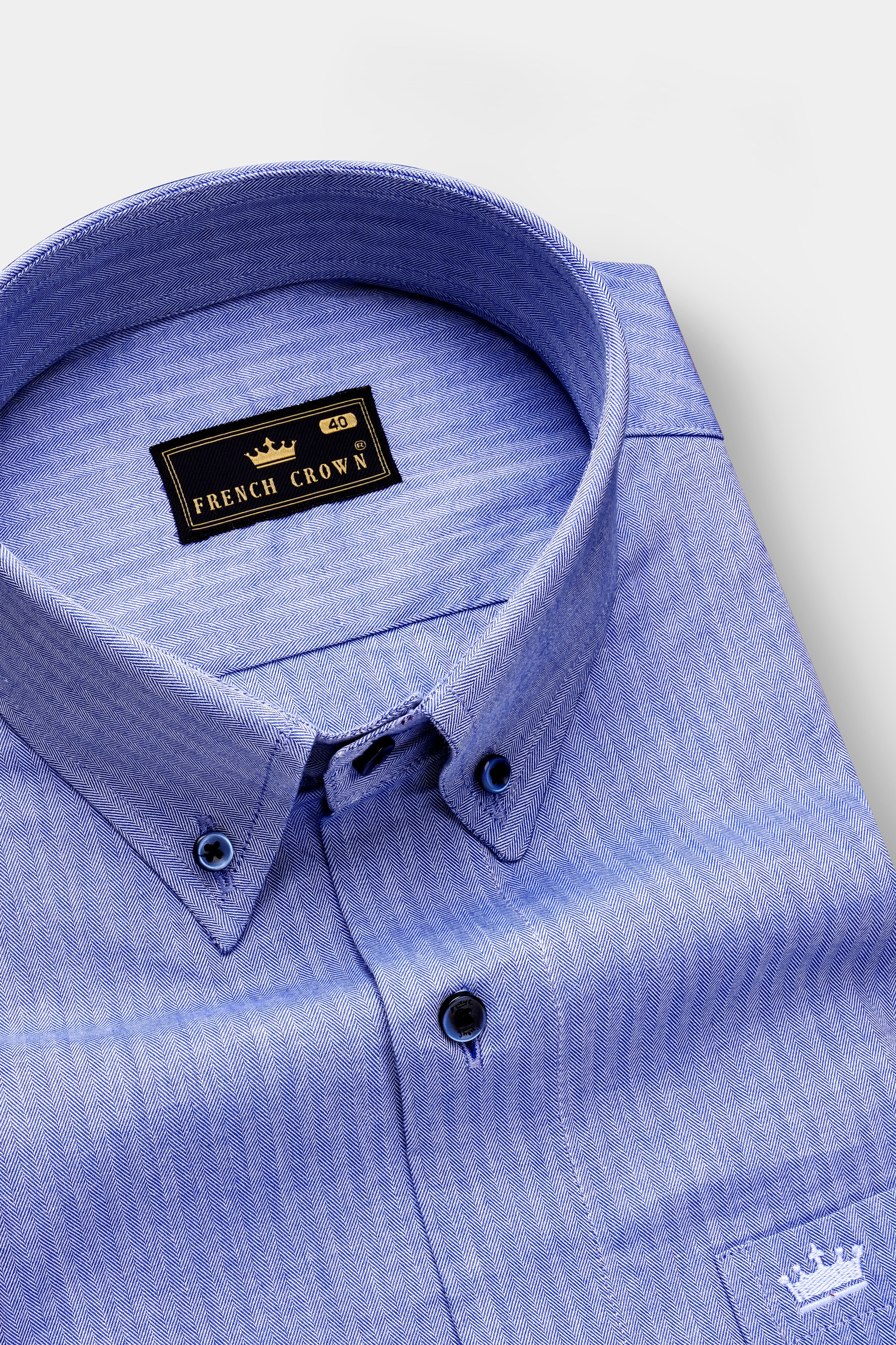 Azure-Glaucous Blue Textured Herringbone Premium Cotton Dress Shirt 13403-BD-BLE-38, 13403-BD-BLE-H-38, 13403-BD-BLE-39, 13403-BD-BLE-H-39, 13403-BD-BLE-40, 13403-BD-BLE-H-40, 13403-BD-BLE-42, 13403-BD-BLE-H-42, 13403-BD-BLE-44, 13403-BD-BLE-H-44, 13403-BD-BLE-46, 13403-BD-BLE-H-46, 13403-BD-BLE-48, 13403-BD-BLE-H-48, 13403-BD-BLE-50, 13403-BD-BLE-H-50, 13403-BD-BLE-52, 13403-BD-BLE-H-52