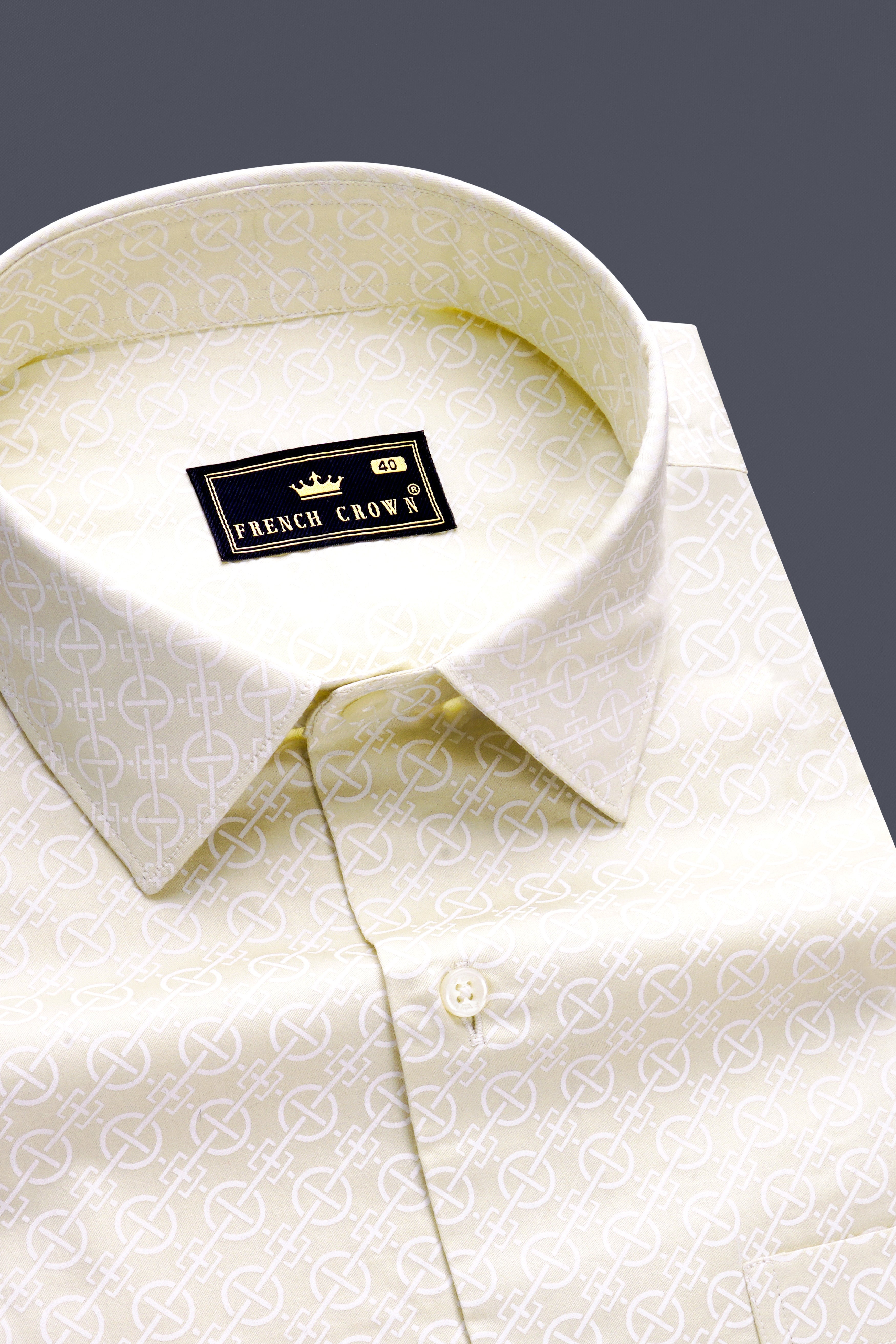 Vanilla Mist-Merino Cream Printed Subtle Sheen Super Soft Premium Cotton Dress Shirt 13405-38, 13405-H-38, 13405-39, 13405-H-39, 13405-40, 13405-H-40, 13405-42, 13405-H-42, 13405-44, 13405-H-44, 13405-46, 13405-H-46, 13405-48, 13405-H-48, 13405-50, 13405-H-50, 13405-52, 13405-H-52