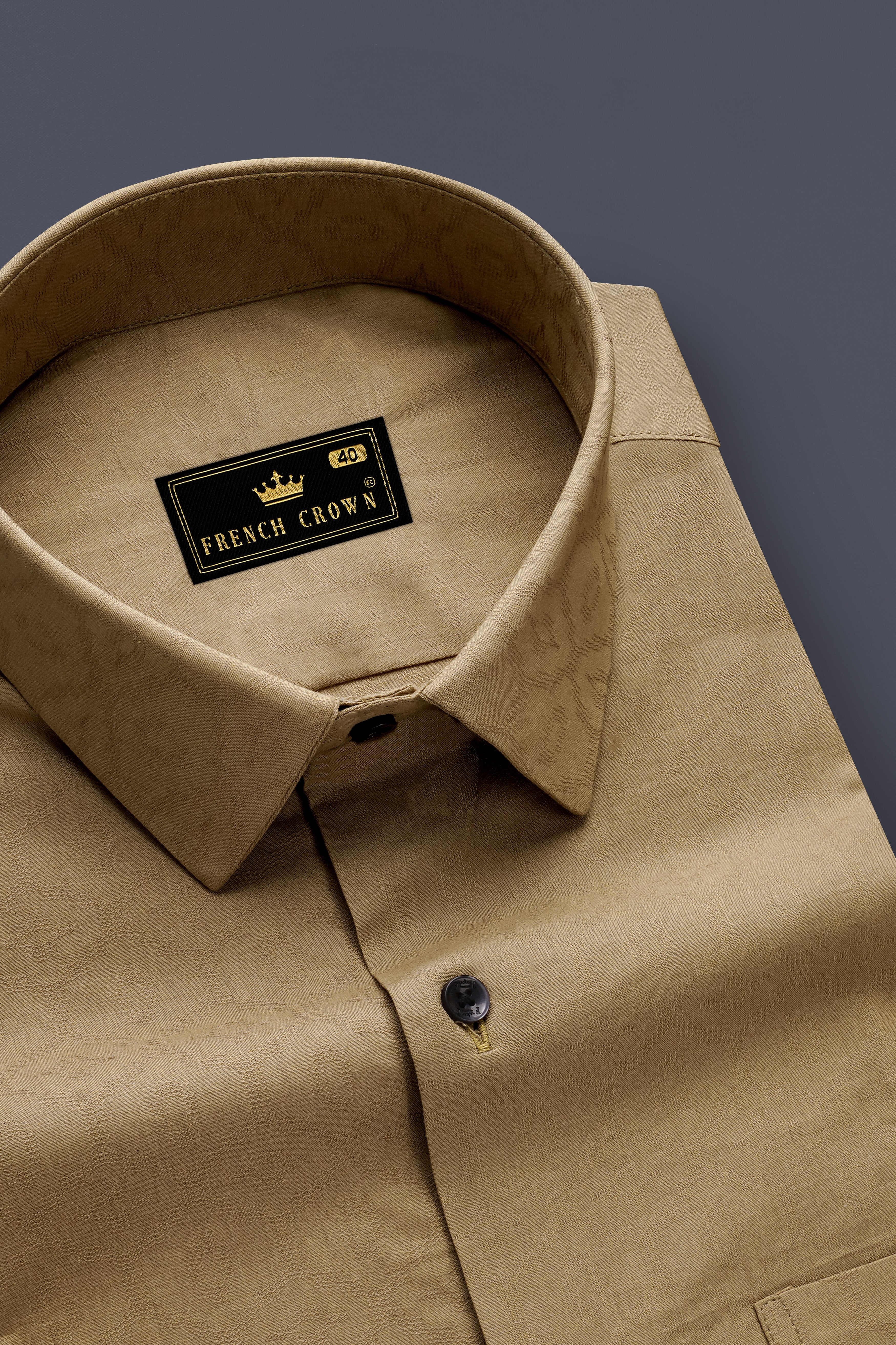 Autumn-Shadow Brown Dobby Textured Premium Giza Cotton Dress Shirt 13409-BLK-38, 13409-BLK-H-38, 13409-BLK-39, 13409-BLK-H-39, 13409-BLK-40, 13409-BLK-H-40, 13409-BLK-42, 13409-BLK-H-42, 13409-BLK-44, 13409-BLK-H-44, 13409-BLK-46, 13409-BLK-H-46, 13409-BLK-48, 13409-BLK-H-48, 13409-BLK-50, 13409-BLK-H-50, 13409-BLK-52, 13409-BLK-H-52