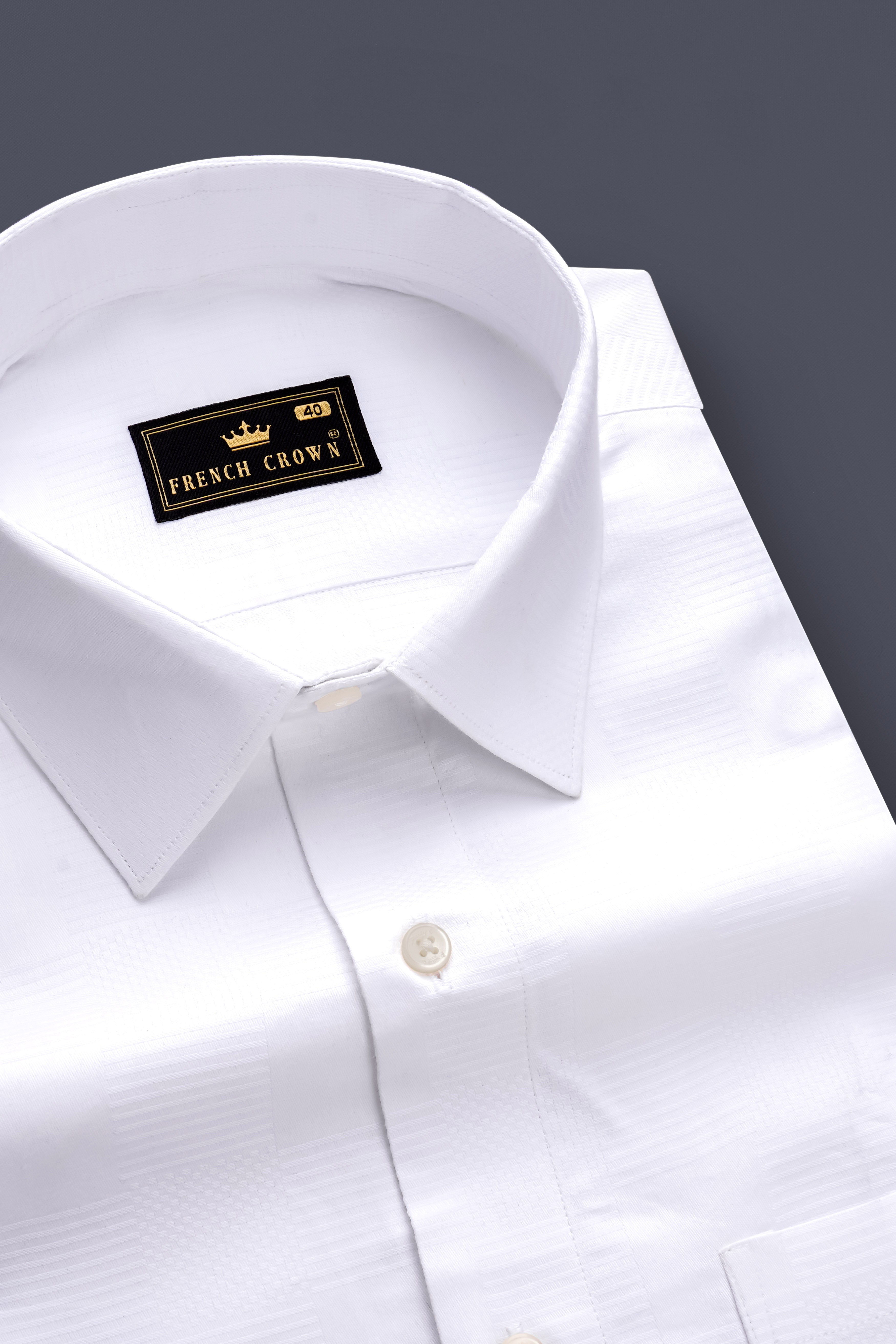 Bright White Dobby Textured Premium Giza Cotton Dress Shirt 13430-38, 13430-H-38, 13430-39, 13430-H-39, 13430-40, 13430-H-40, 13430-42, 13430-H-42, 13430-44, 13430-H-44, 13430-46, 13430-H-46, 13430-48, 13430-H-48, 13430-50, 13430-H-50, 13430-52, 13430-H-52