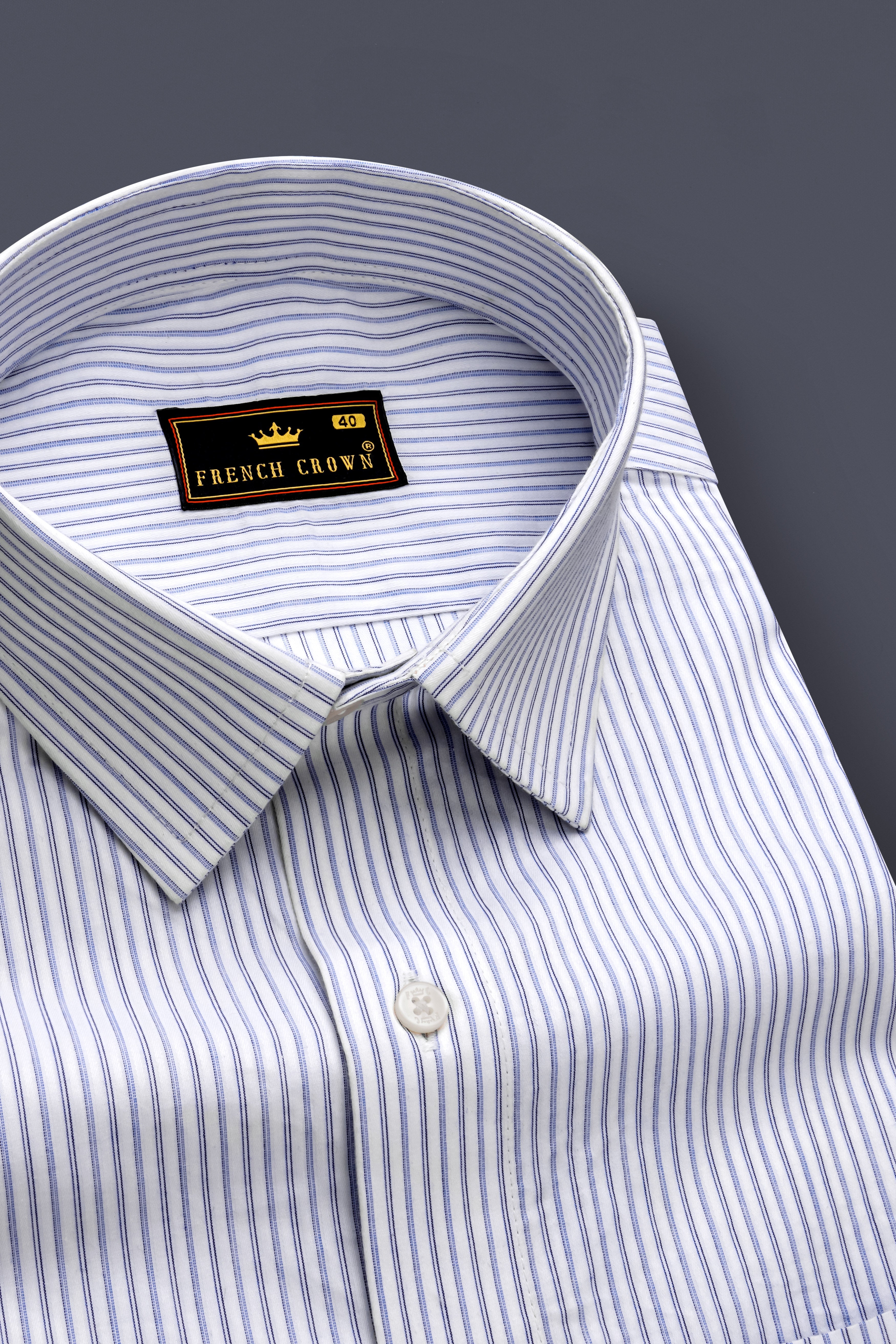 Ocean Breeze-Periwinkle Blue And Bright White Pinstripes Dobby Textured Premium Giza Cotton Dress Shirt 13438-38, 13438-H-38, 13438-39, 13438-H-39, 13438-40, 13438-H-40, 13438-42, 13438-H-42, 13438-44, 13438-H-44, 13438-46, 13438-H-46, 13438-48, 13438-H-48, 13438-50, 13438-H-50, 13438-52, 13438-H-52