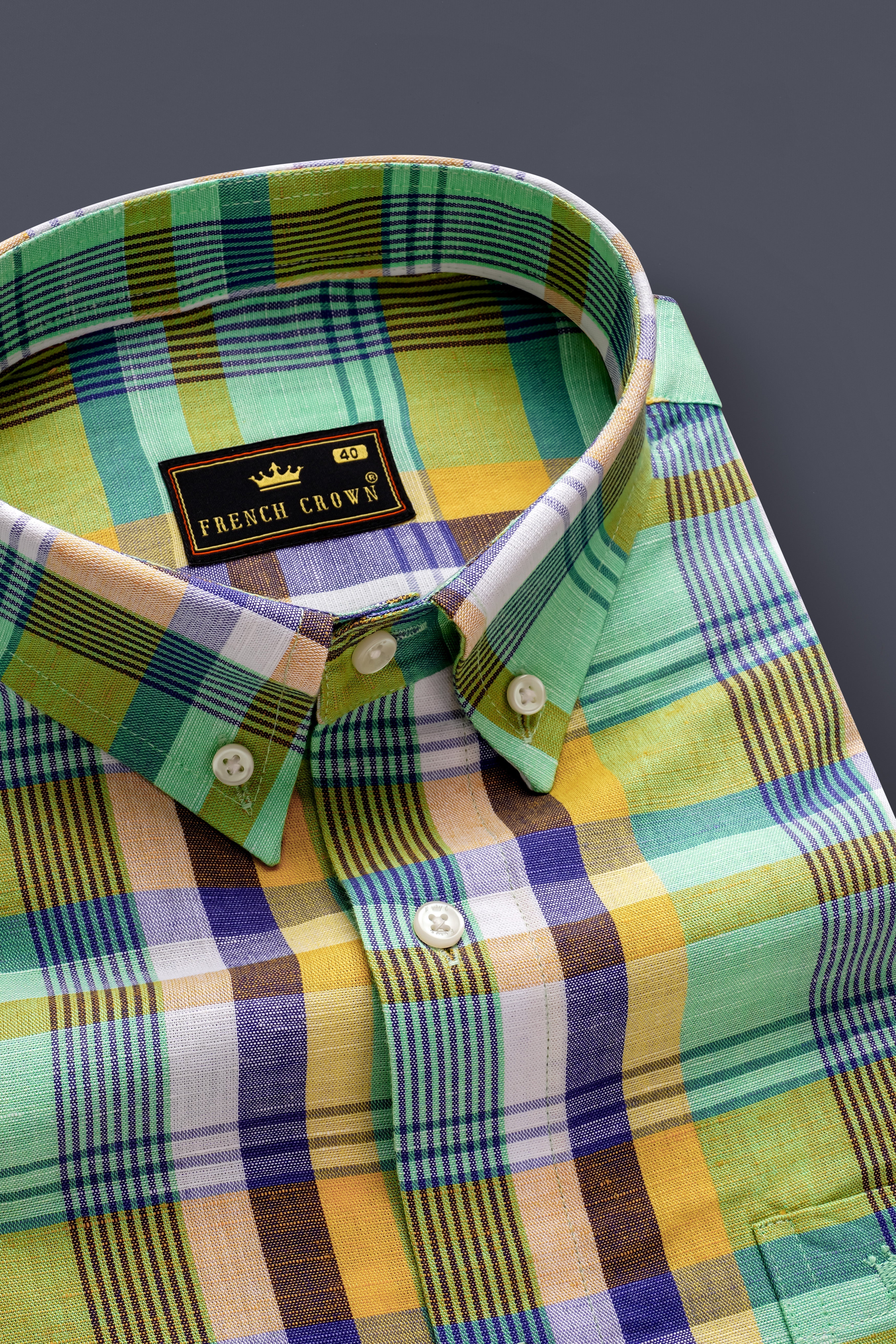 VerdantGrid-Vista Green And Jacarta Blue Plaid Premium Luxuries Linen Casual Shirt 13467-BD-38, 13467-BD-H-38, 13467-BD-39, 13467-BD-H-39, 13467-BD-40, 13467-BD-H-40, 13467-BD-42, 13467-BD-H-42, 13467-BD-44, 13467-BD-H-44, 13467-BD-46, 13467-BD-H-46, 13467-BD-48, 13467-BD-H-48, 13467-BD-50, 13467-BD-H-50, 13467-BD-52, 13467-BD-H-52