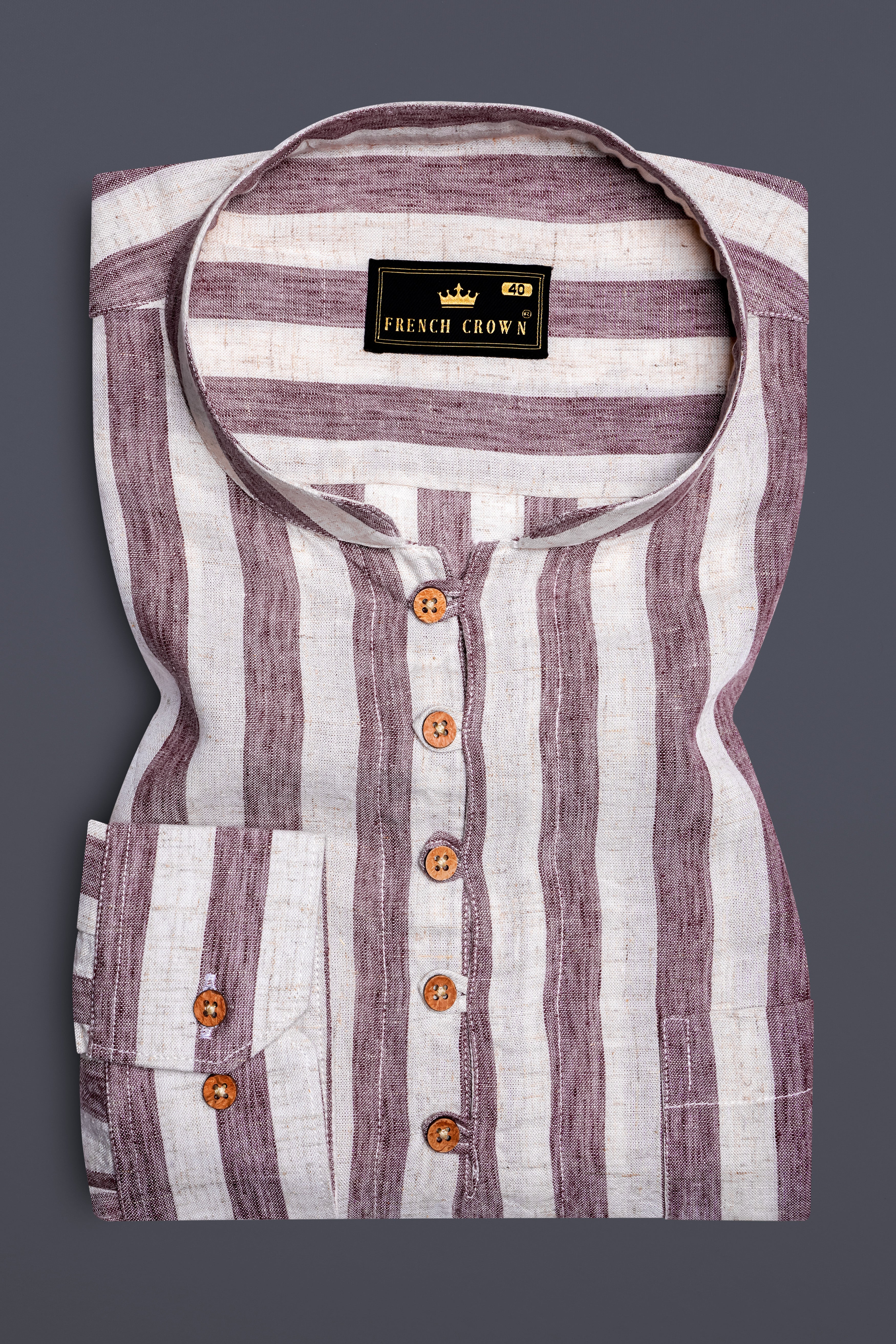 MerlotLoom-Bazaar Maroon And Porcelain White Striped  Premium Luxuries Linen Casual Kurta Shirt 13471-KS-38, 13471-KS-H-38, 13471-KS-39, 13471-KS-H-39, 13471-KS-40, 13471-KS-H-40, 13471-KS-42, 13471-KS-H-42, 13471-KS-44, 13471-KS-H-44, 13471-KS-46, 13471-KS-H-46, 13471-KS-48, 13471-KS-H-48, 13471-KS-50, 13471-KS-H-50, 13471-KS-52, 13471-KS-H-52