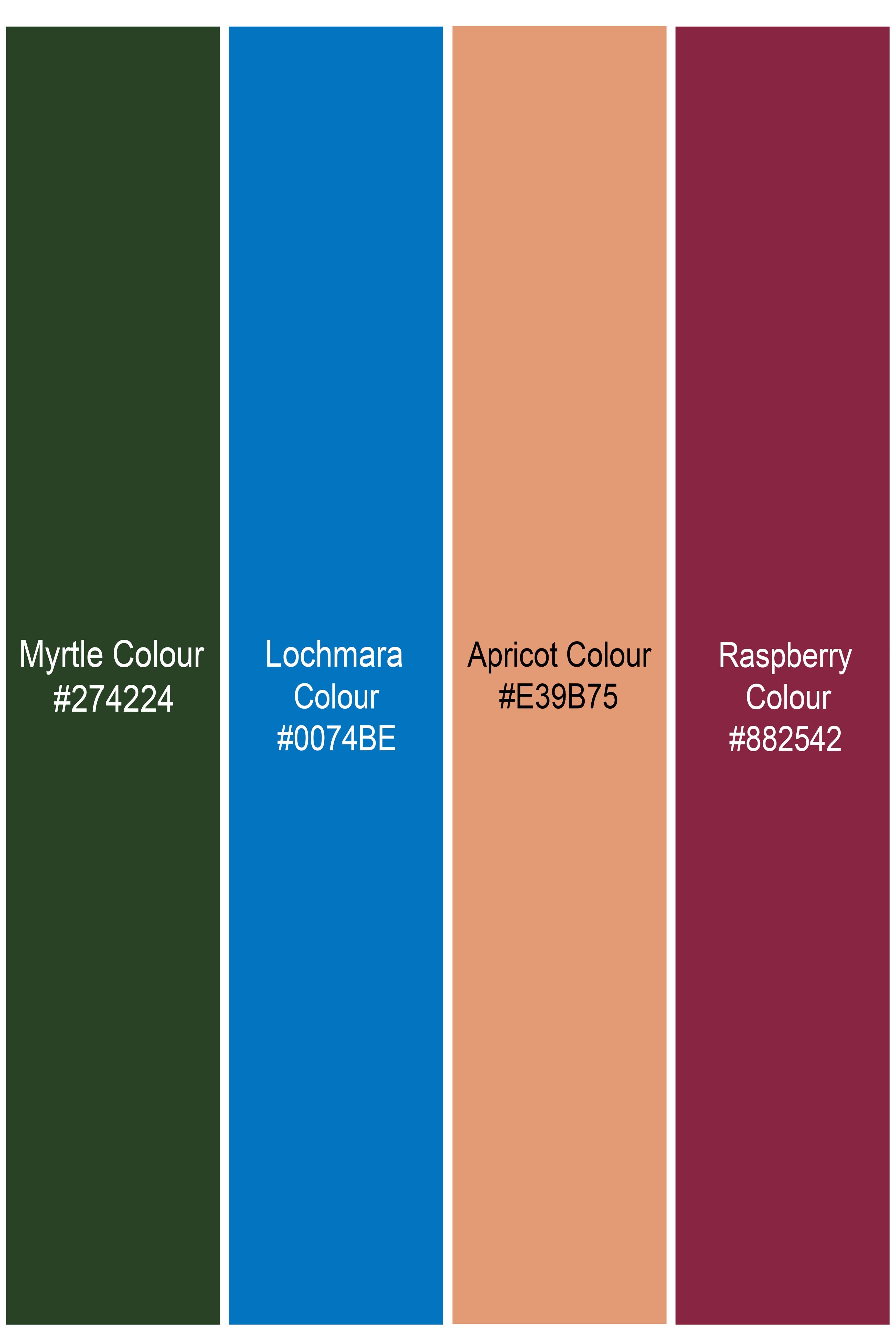 SewVivid-Myrtle Green and Lochmara Blue Sewing Machine Printed Lightweight Premium Cotton Casual Shirt