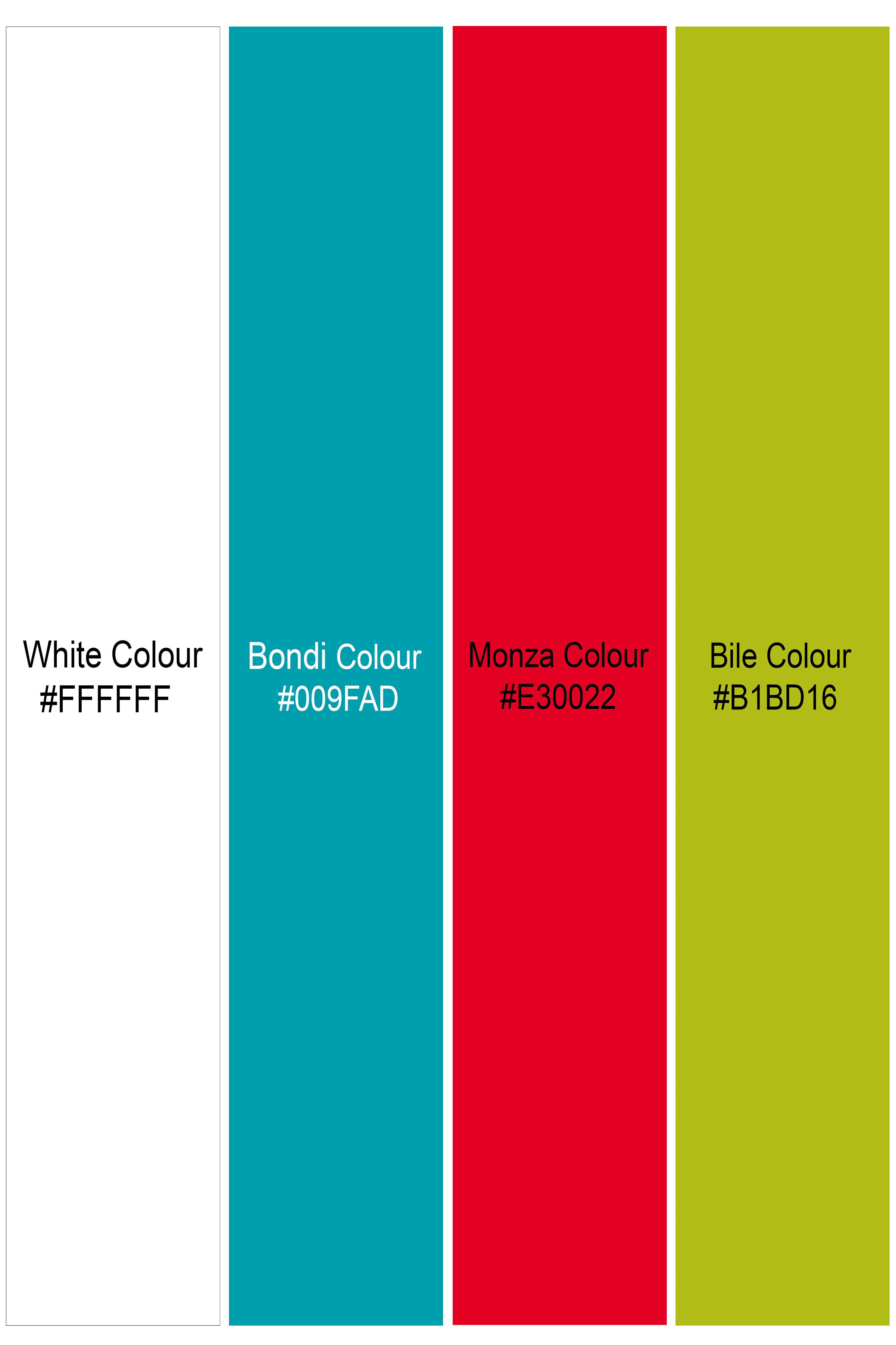 Petite Petals-Bright White Ditsy Printed Lightweight Premium Cotton Casual Shirt