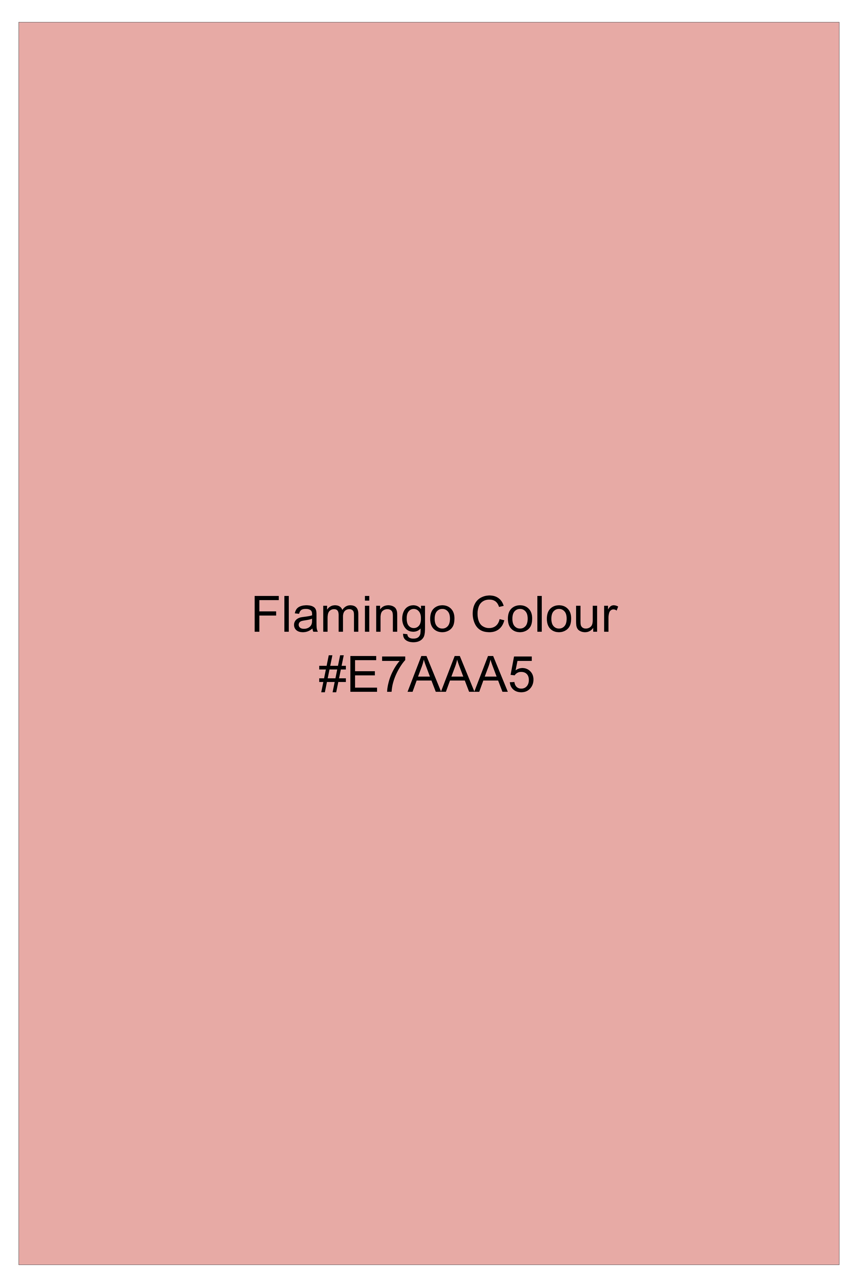 Rose-Flamingo Pink Stripes Luxurious Linen Casual Shirt