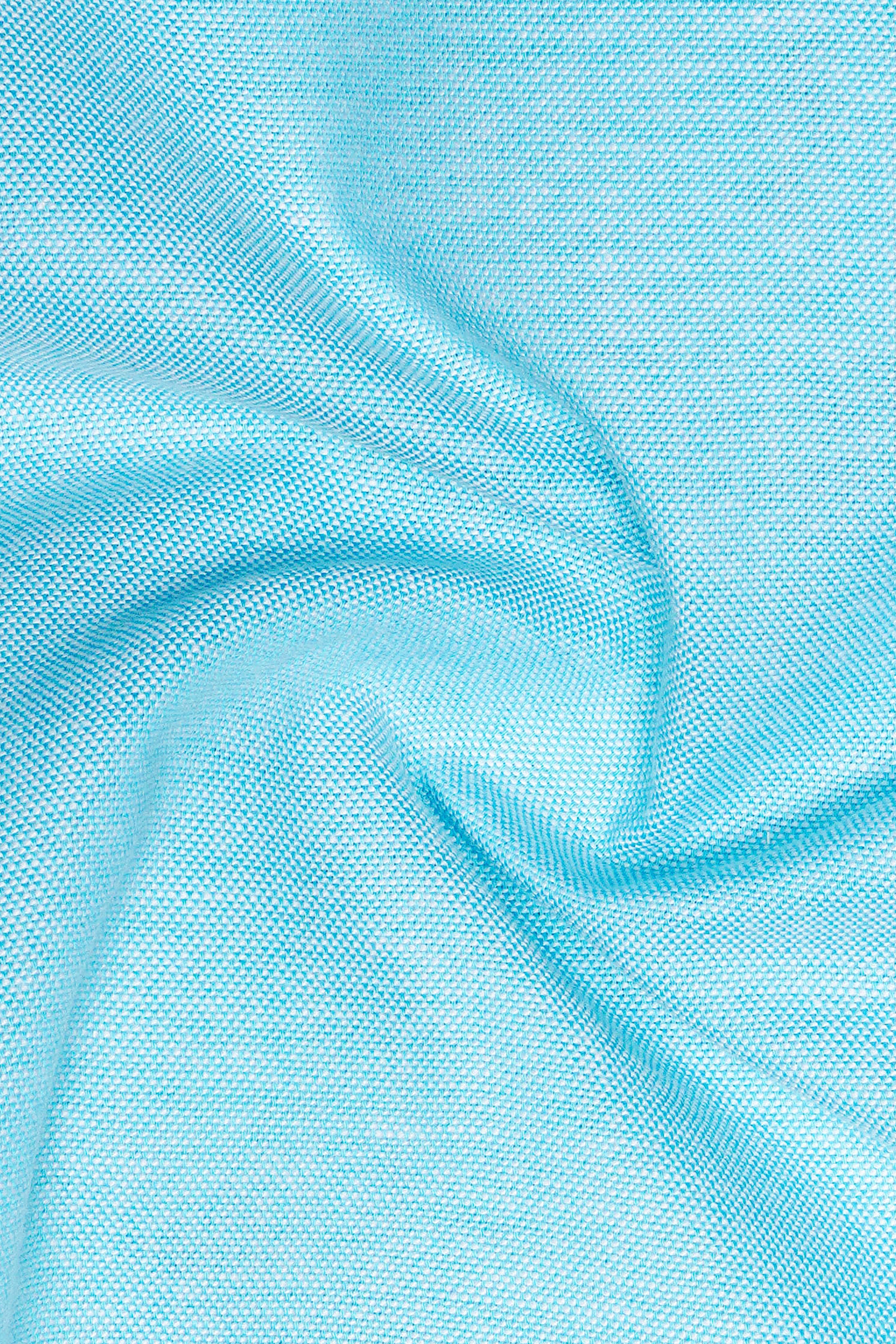 Azure Bay-Tiffany Blue Solid Oxford Premium Cotton Dress Shirt