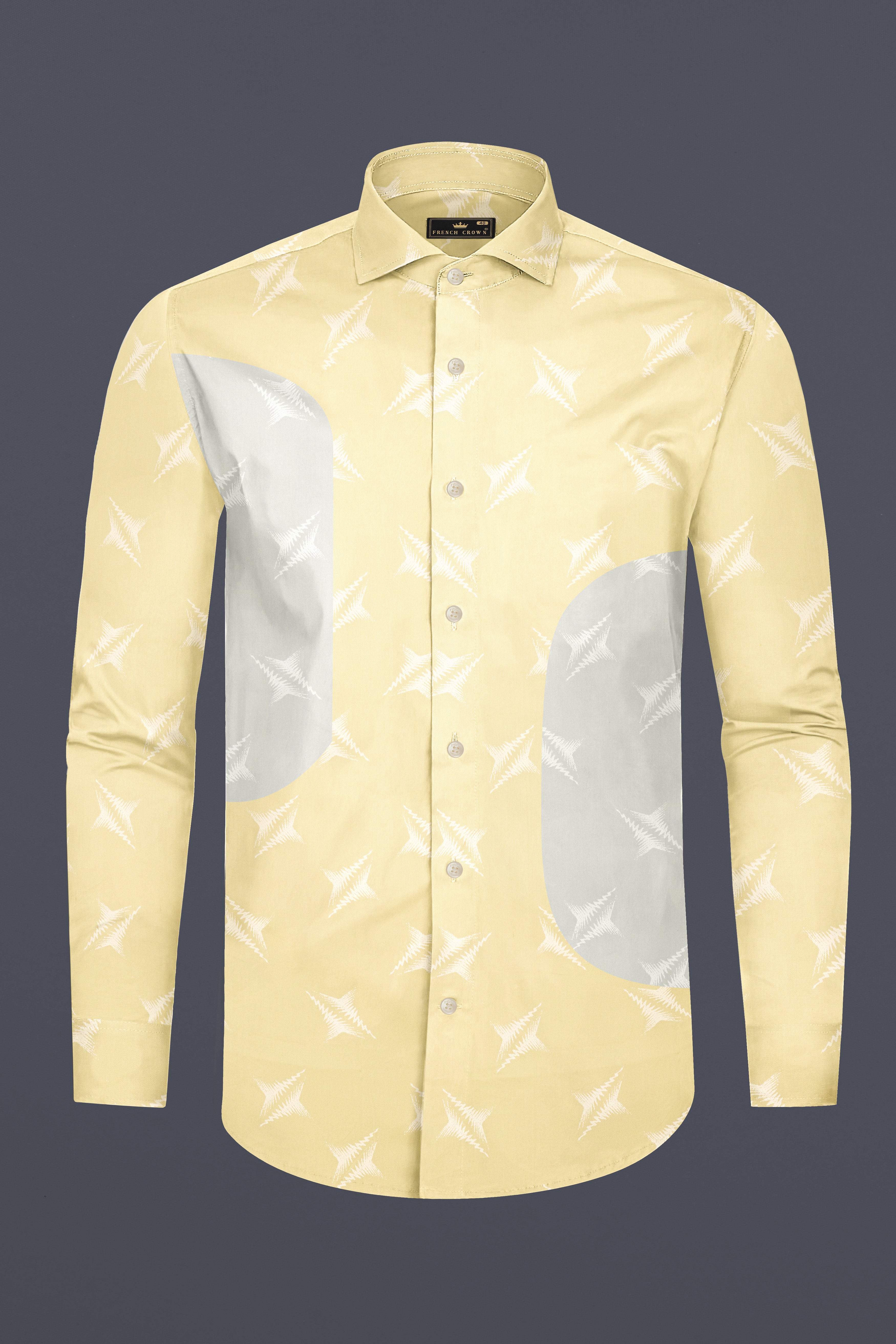 Rob Roy Brown with Nickel Gray and White Twill Premium Cotton Designer Shirt