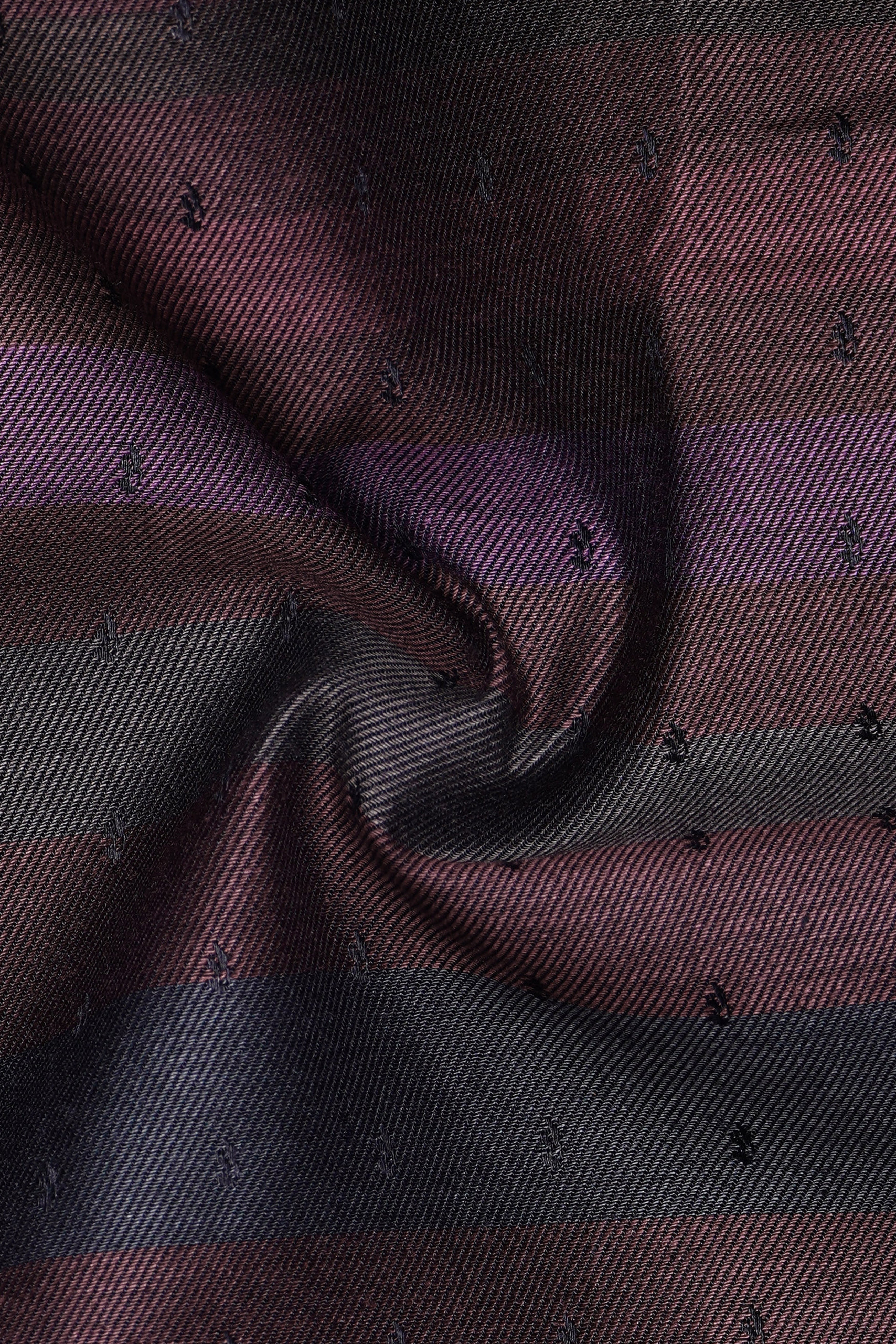 Sienna Shadow-Tuscan Maroon Stripes Jacquard Textured Premium Cotton Dress Shirt