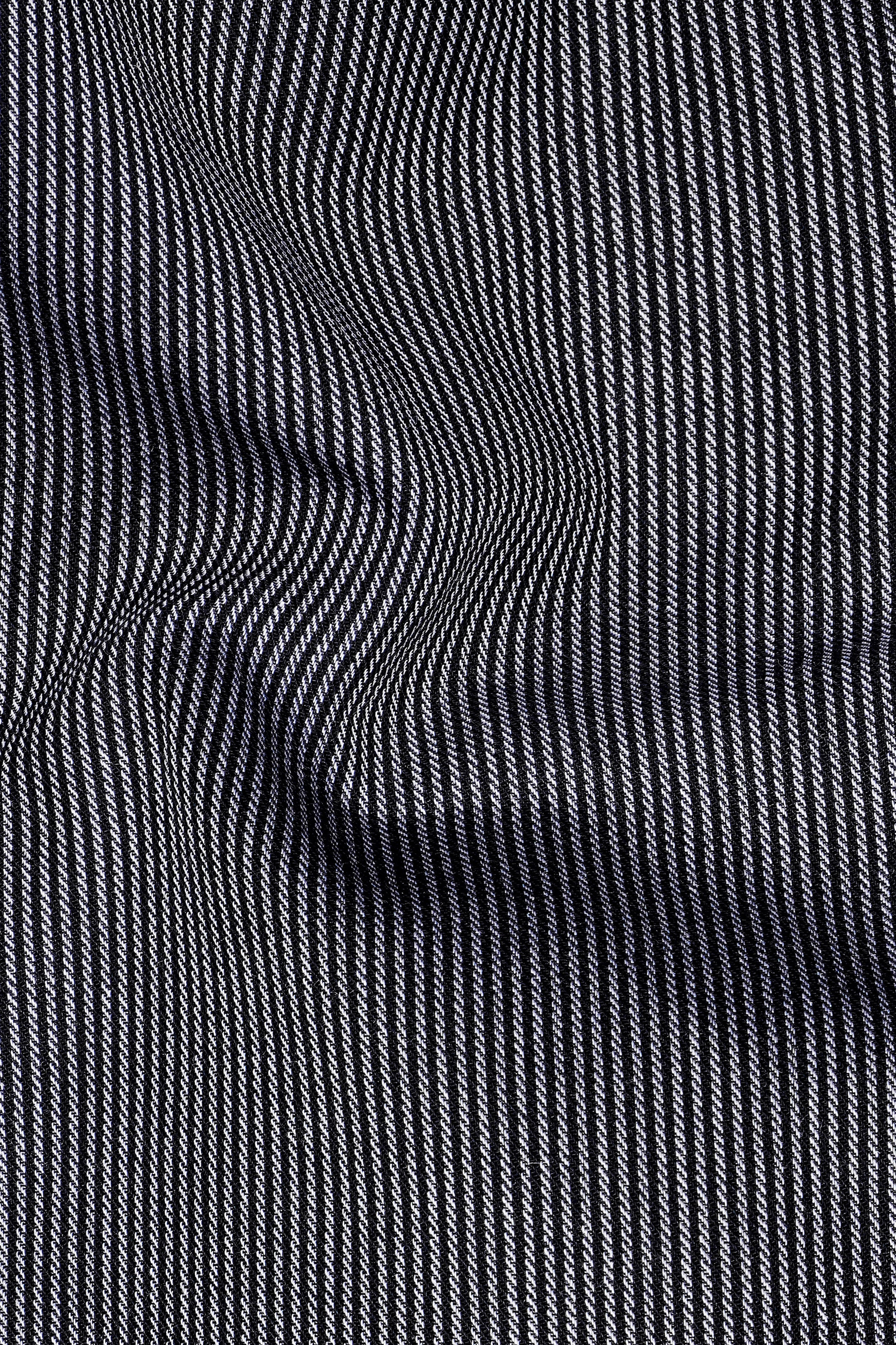 Ashmark-Gravel Gray Stripes Dobby Textured Premium Giza Cotton Dress Shirt