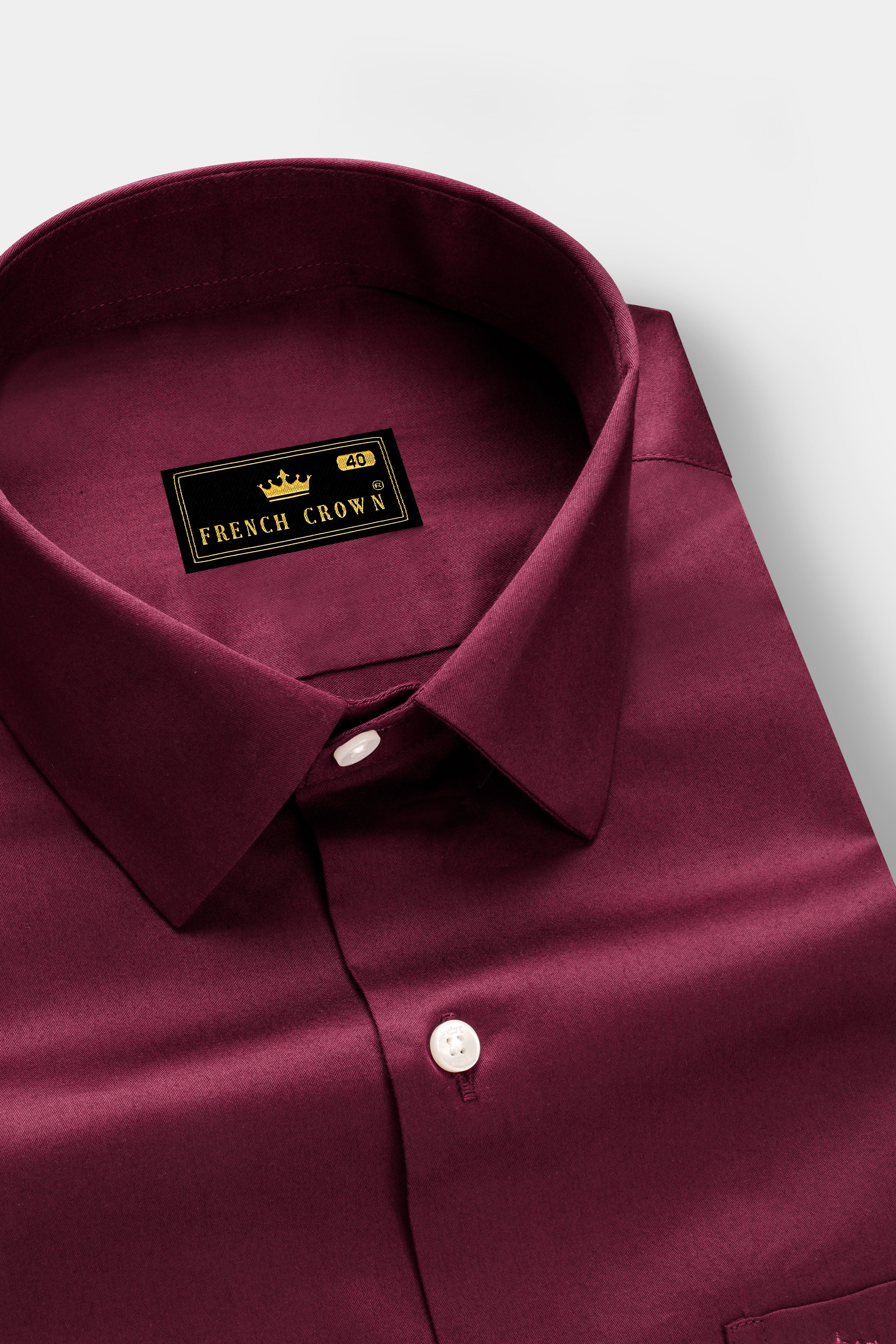 Raspberry-Wine Berry Solid Maroon Subtle Sheen Super Soft Premium Cotton Dress Shirt 13587-38, 13587-H-38, 13587-39, 13587-H-39, 13587-40, 13587-H-40, 13587-42, 13587-H-42, 13587-44, 13587-H-44, 13587-46, 13587-H-46, 13587-48, 13587-H-48, 13587-50, 13587-H-50, 13587-52, 13587-H-52