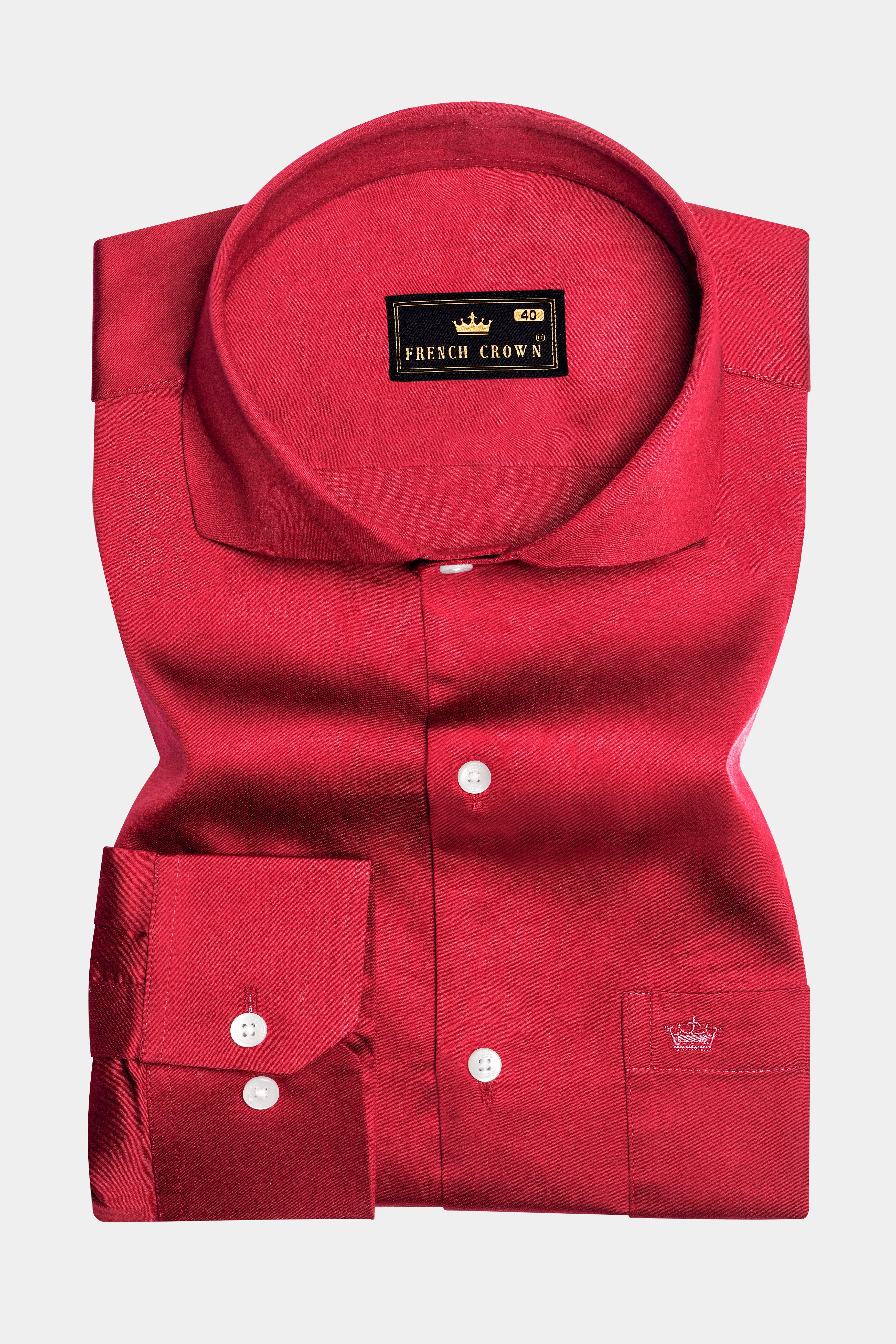 Venetian Rouge-Cardinal Red Subtle Sheen Super Soft Premium Cotton Cut Away Collar Dress Shirt 13595-CA-38, 13595-CA-H-38, 13595-CA-39, 13595-CA-H-39, 13595-CA-40, 13595-CA-H-40, 13595-CA-42, 13595-CA-H-42, 13595-CA-44, 13595-CA-H-44, 13595-CA-46, 13595-CA-H-46, 13595-CA-48, 13595-CA-H-48, 13595-CA-50, 13595-CA-H-50, 13595-CA-52, 13595-CA-H-52