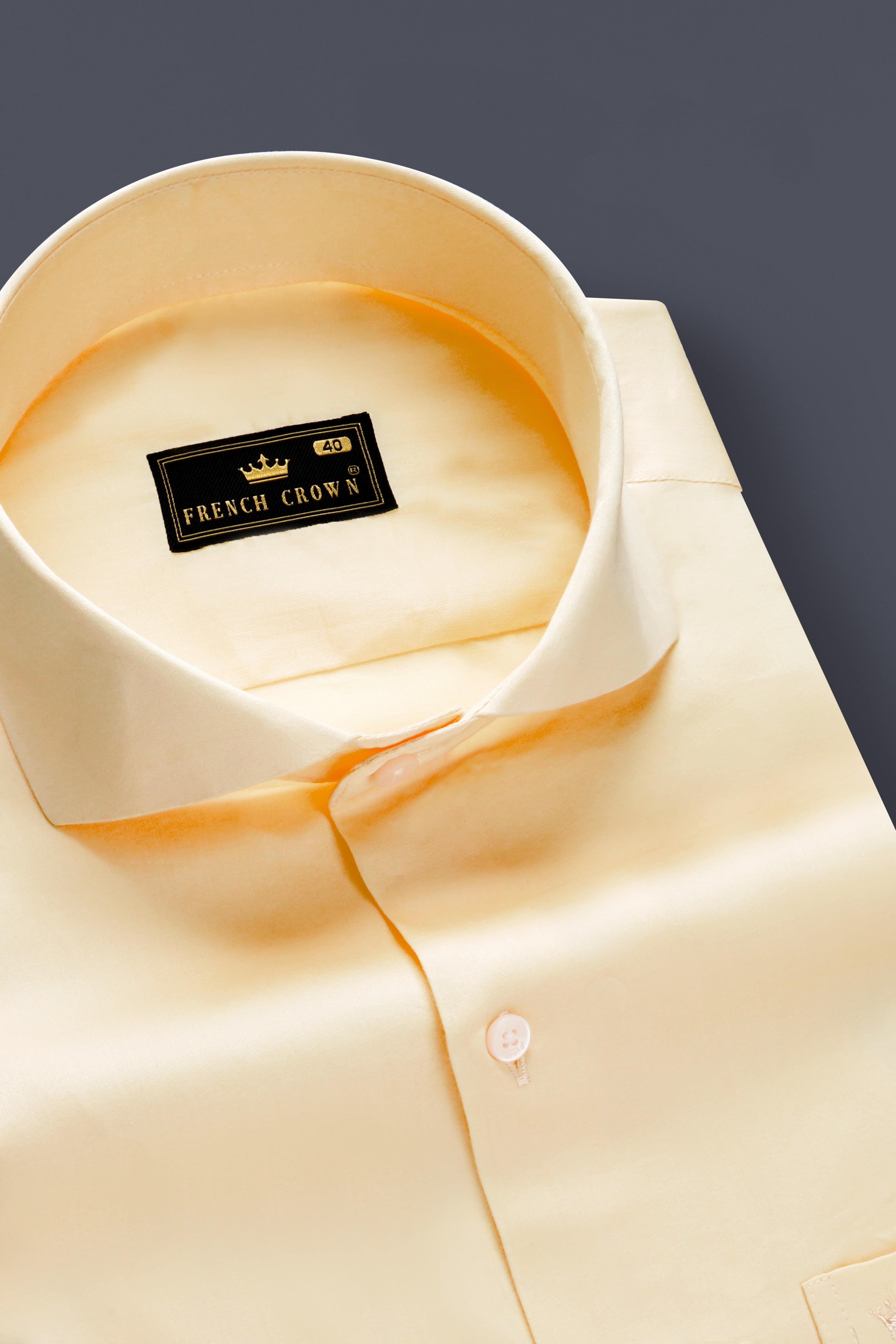 Vanilla-Almond Cream Subtle Sheen Super Soft Premium Cotton Cut Away Collar Dress Shirt 13604-CA-38, 13604-CA-H-38, 13604-CA-39, 13604-CA-H-39, 13604-CA-40, 13604-CA-H-40, 13604-CA-42, 13604-CA-H-42, 13604-CA-44, 13604-CA-H-44, 13604-CA-46, 13604-CA-H-46, 13604-CA-48, 13604-CA-H-48, 13604-CA-50, 13604-CA-H-50, 13604-CA-52, 13604-CA-H-52