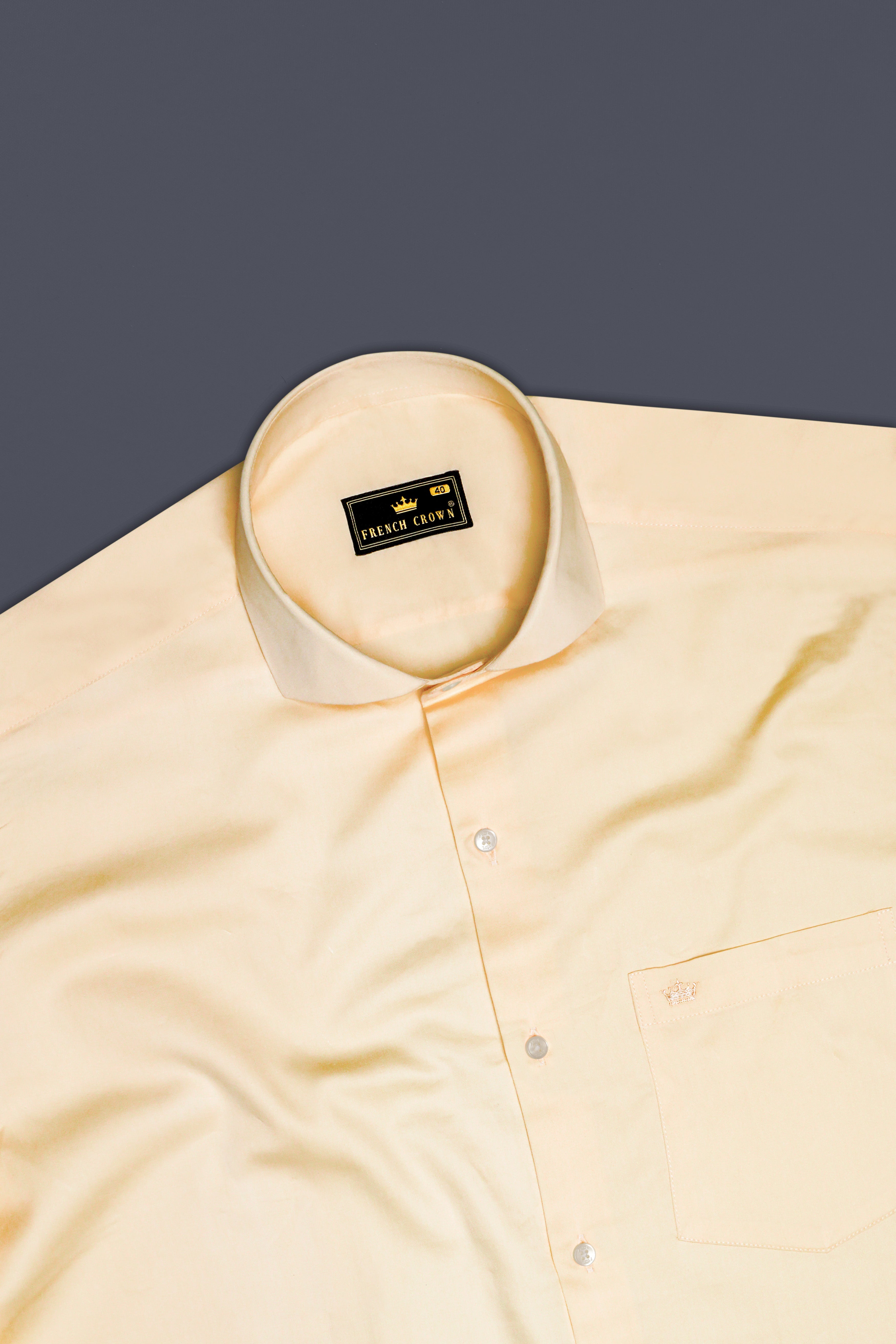 Vanilla-Almond Cream Subtle Sheen Super Soft Premium Cotton Cut Away Collar Dress Shirt 13604-CA-38, 13604-CA-H-38, 13604-CA-39, 13604-CA-H-39, 13604-CA-40, 13604-CA-H-40, 13604-CA-42, 13604-CA-H-42, 13604-CA-44, 13604-CA-H-44, 13604-CA-46, 13604-CA-H-46, 13604-CA-48, 13604-CA-H-48, 13604-CA-50, 13604-CA-H-50, 13604-CA-52, 13604-CA-H-52