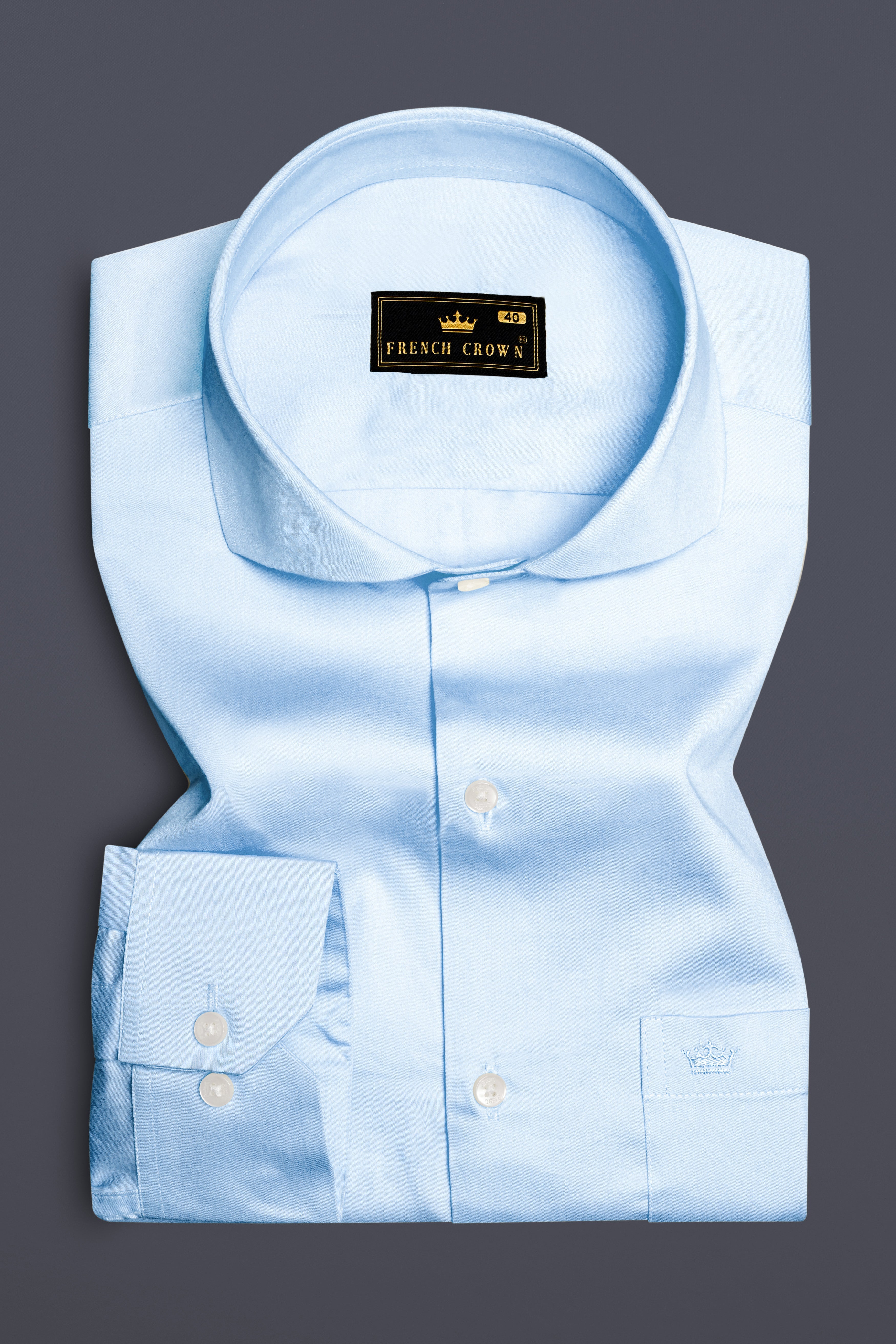 Serene Sky-Periwinkle Blue Solid Subtle Sheen Super Soft Premium Cotton Cut Away Collar Dress Shirt 13606-CA-38, 13606-CA-H-38, 13606-CA-39, 13606-CA-H-39, 13606-CA-40, 13606-CA-H-40, 13606-CA-42, 13606-CA-H-42, 13606-CA-44, 13606-CA-H-44, 13606-CA-46, 13606-CA-H-46, 13606-CA-48, 13606-CA-H-48, 13606-CA-50, 13606-CA-H-50, 13606-CA-52, 13606-CA-H-52