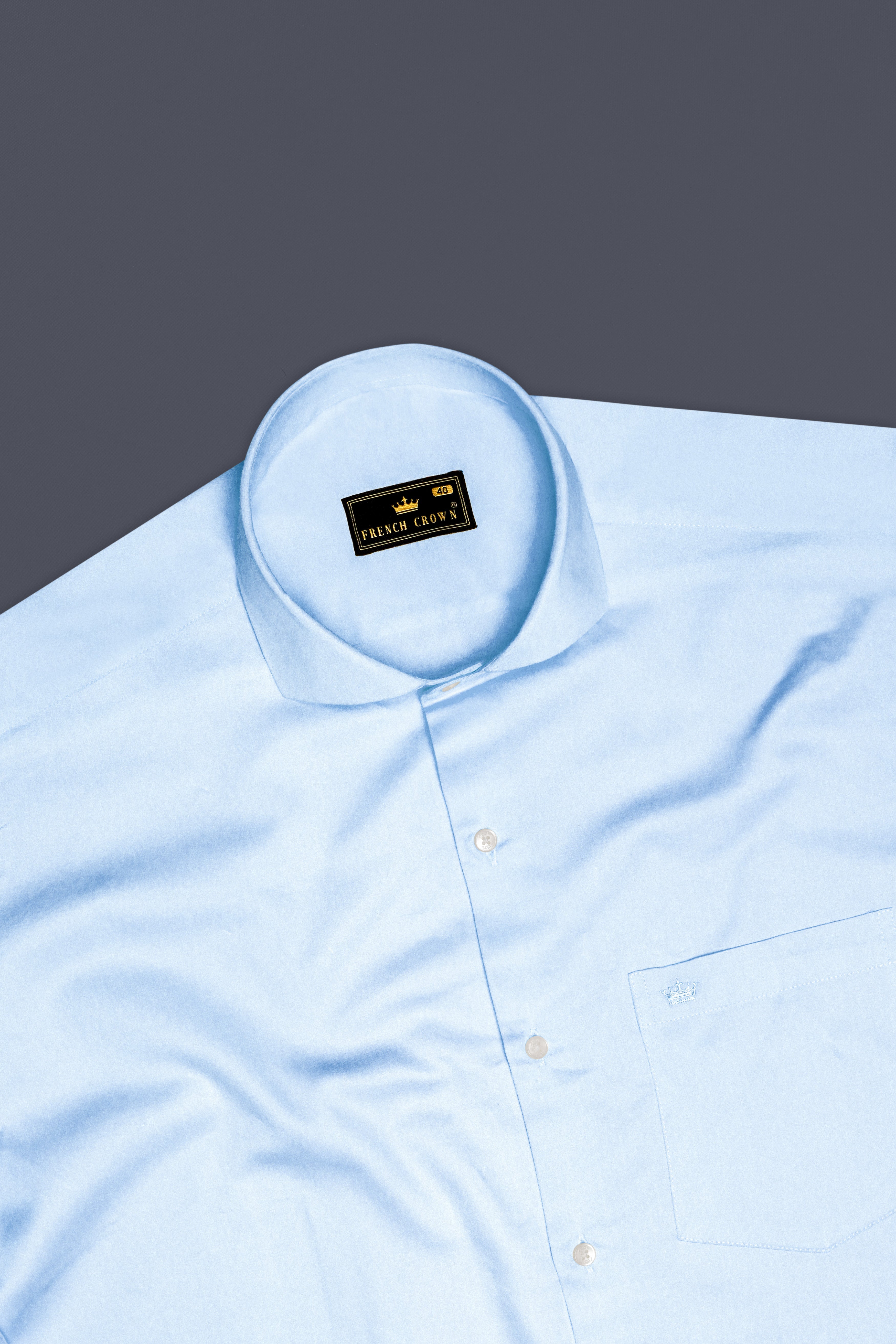 Serene Sky-Periwinkle Blue Solid Subtle Sheen Super Soft Premium Cotton Cut Away Collar Dress Shirt 13606-CA-38, 13606-CA-H-38, 13606-CA-39, 13606-CA-H-39, 13606-CA-40, 13606-CA-H-40, 13606-CA-42, 13606-CA-H-42, 13606-CA-44, 13606-CA-H-44, 13606-CA-46, 13606-CA-H-46, 13606-CA-48, 13606-CA-H-48, 13606-CA-50, 13606-CA-H-50, 13606-CA-52, 13606-CA-H-52