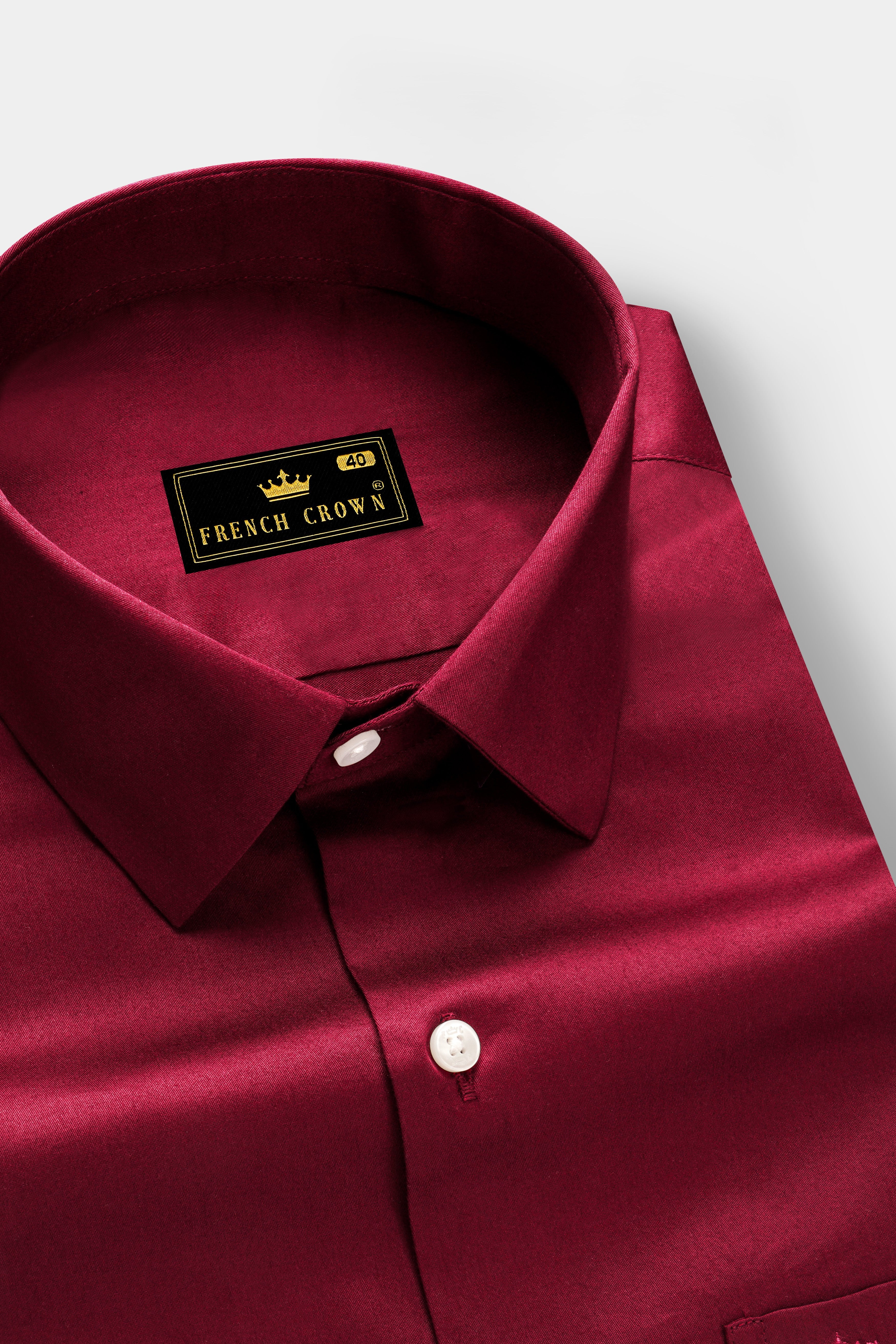 Majestic Ruby-Venetian Red Solid Subtle Sheen Super Soft Premium Cotton Dress Shirt 13619-38, 13619-H-38, 13619-39, 13619-H-39, 13619-40, 13619-H-40, 13619-42, 13619-H-42, 13619-44, 13619-H-44, 13619-46, 13619-H-46, 13619-48, 13619-H-48, 13619-50, 13619-H-50, 13619-52, 13619-H-52