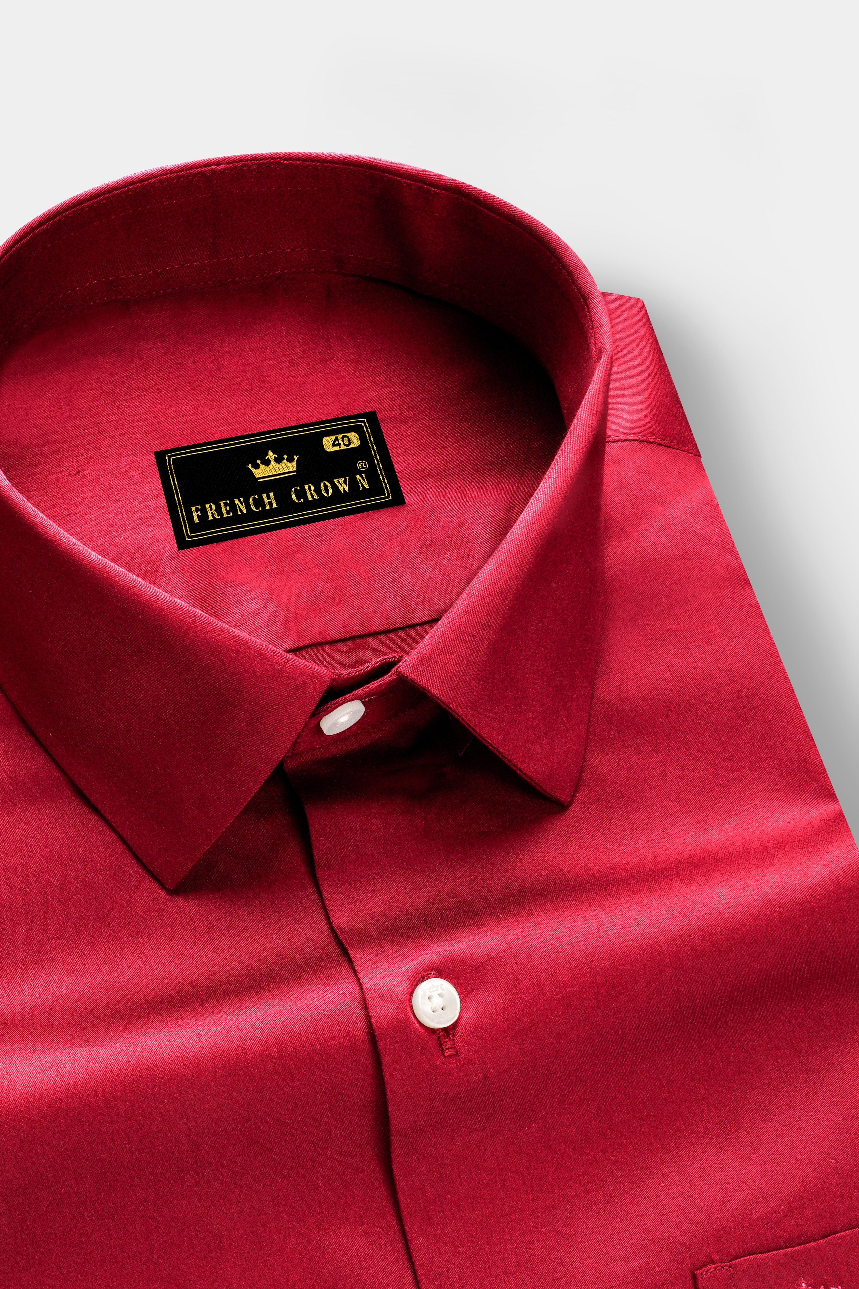 Venetian Rouge-Cardinal Red Subtle Sheen Super Soft Premium Cotton Dress Shirt 13624-38, 13624-H-38, 13624-39, 13624-H-39, 13624-40, 13624-H-40, 13624-42, 13624-H-42, 13624-44, 13624-H-44, 13624-46, 13624-H-46, 13624-48, 13624-H-48, 13624-50, 13624-H-50, 13624-52, 13624-H-52