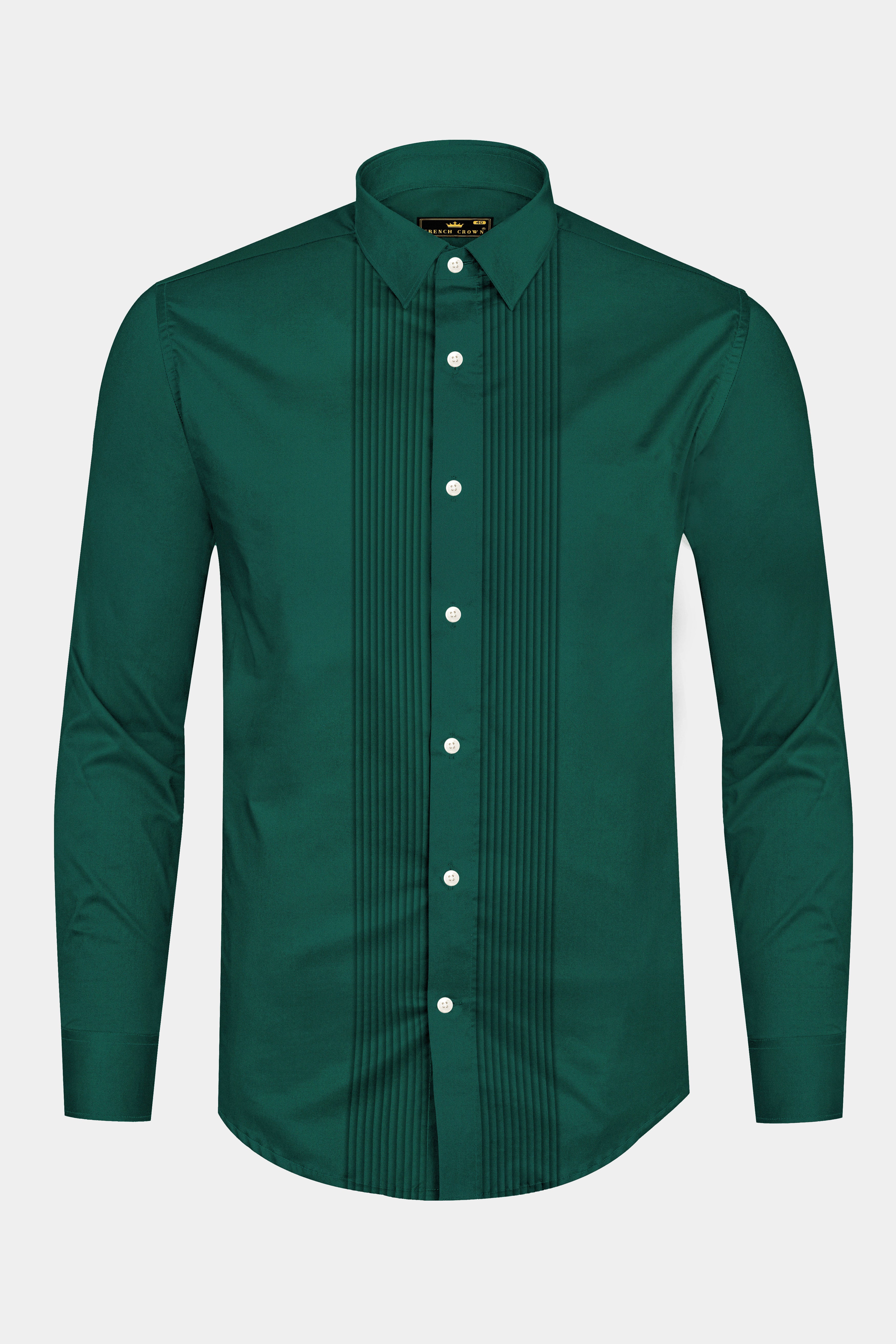 Mystic Grove-Everglade Green Solid Subtle Sheen Super Soft Premium Cotton Tuxedo Shirt 13630-TXD-38, 13630-TXD-H-38, 13630-TXD-39, 13630-TXD-H-39, 13630-TXD-40, 13630-TXD-H-40, 13630-TXD-42, 13630-TXD-H-42, 13630-TXD-44, 13630-TXD-H-44, 13630-TXD-46, 13630-TXD-H-46, 13630-TXD-48, 13630-TXD-H-48, 13630-TXD-50, 13630-TXD-H-50, 13630-TXD-52, 13630-TXD-H-52