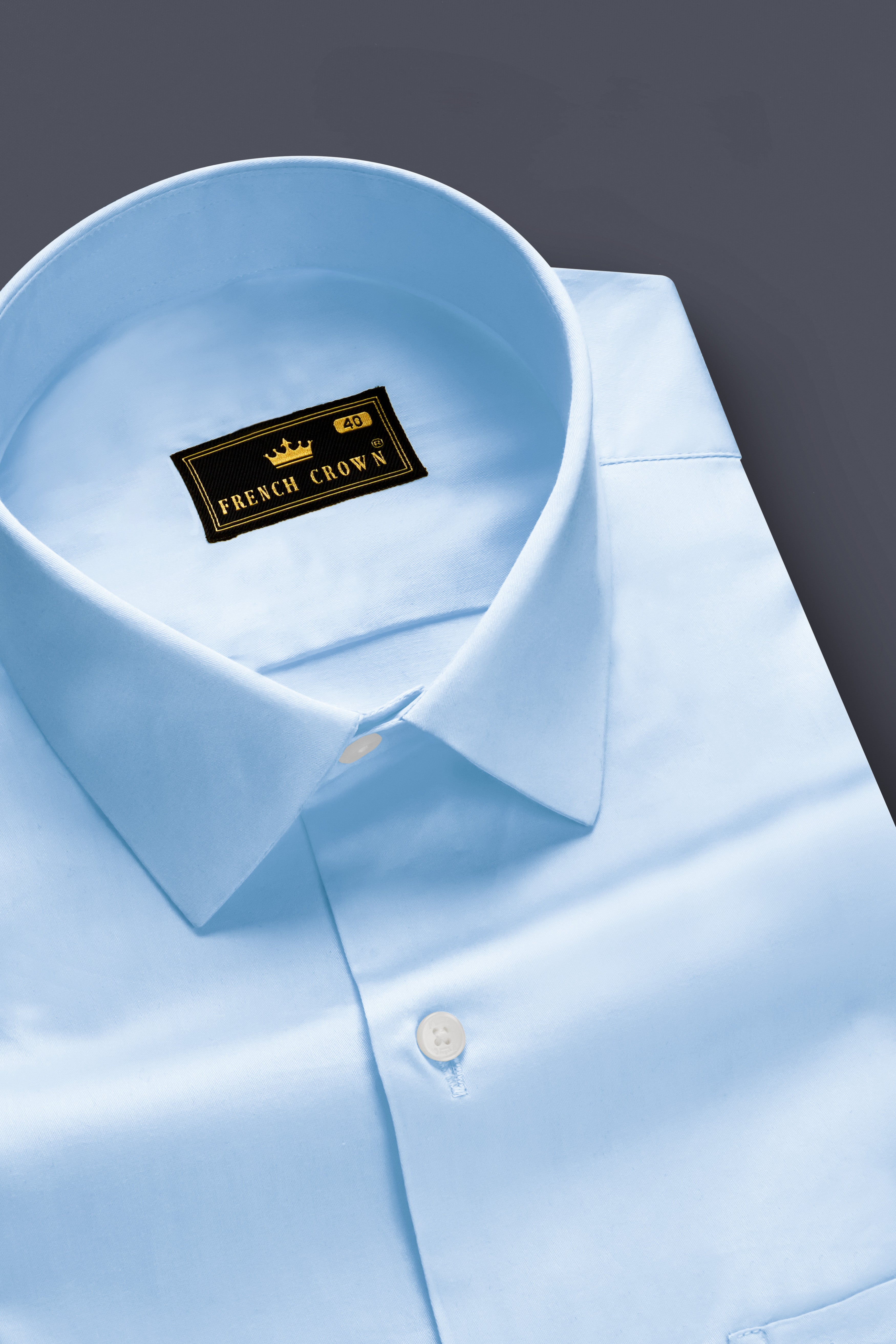Serene Sky-Periwinkle Blue Solid Subtle Sheen Super Soft Premium Cotton Dress Shirt 13644-38, 13644-H-38, 13644-39, 13644-H-39, 13644-40, 13644-H-40, 13644-42, 13644-H-42, 13644-44, 13644-H-44, 13644-46, 13644-H-46, 13644-48, 13644-H-48, 13644-50, 13644-H-50, 13644-52, 13644-H-52