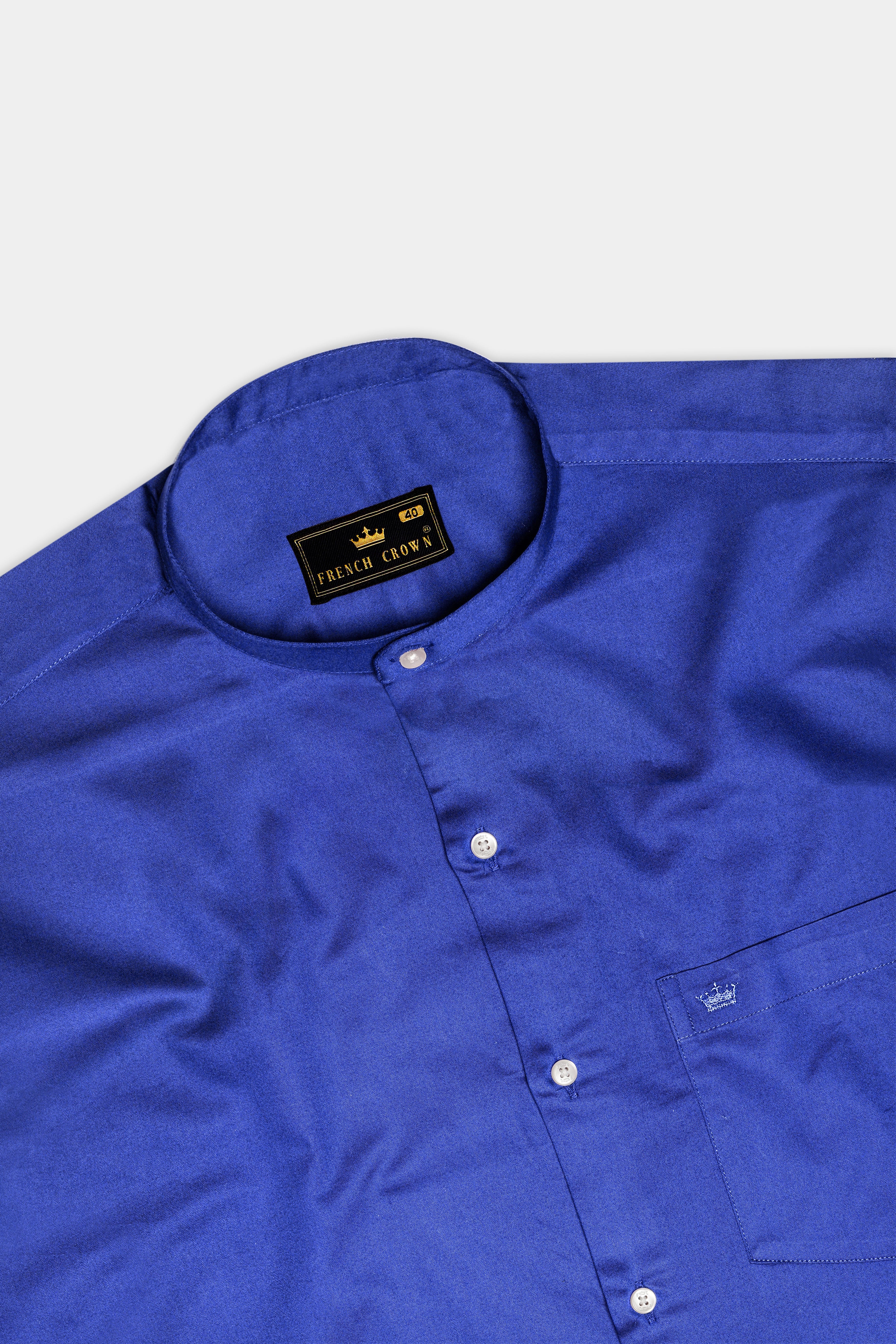 indigo blue-Catalina Solid Subtle Sheen Super Soft Premium Cotton Semi Formal Mandarin Collar Shirt 13647-M-38, 13647-M-H-38, 13647-M-39, 13647-M-H-39, 13647-M-40, 13647-M-H-40, 13647-M-42, 13647-M-H-42, 13647-M-44, 13647-M-H-44, 13647-M-46, 13647-M-H-46, 13647-M-48, 13647-M-H-48, 13647-M-50, 13647-M-H-50, 13647-M-52, 13647-M-H-52