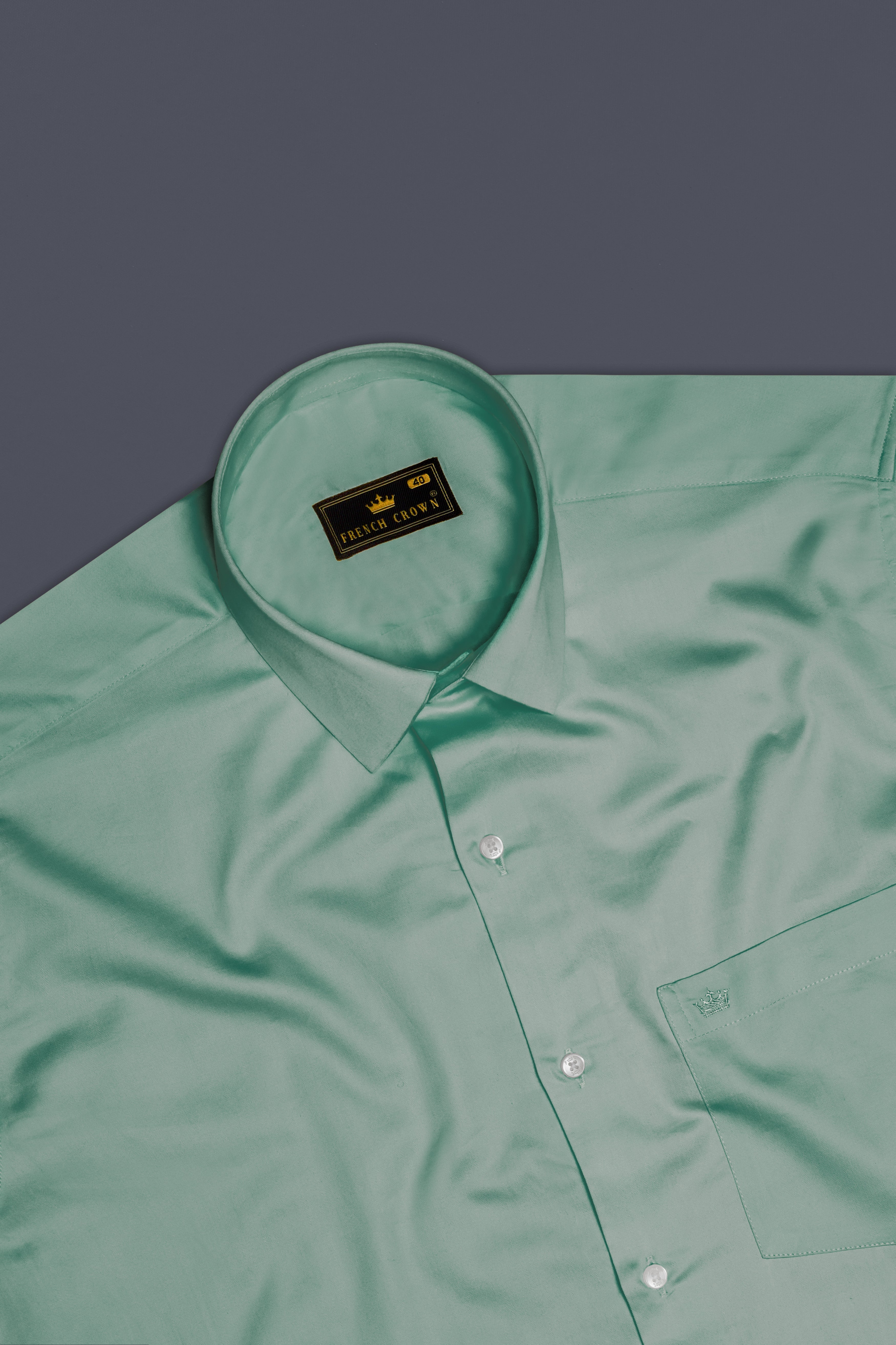 Emerald Charm-Oxley Green Solid Subtle Sheen Super Soft Premium Cotton Dress Shirt 13655-38, 13655-H-38, 13655-39, 13655-H-39, 13655-40, 13655-H-40, 13655-42, 13655-H-42, 13655-44, 13655-H-44, 13655-46, 13655-H-46, 13655-48, 13655-H-48, 13655-50, 13655-H-50, 13655-52, 13655-H-52