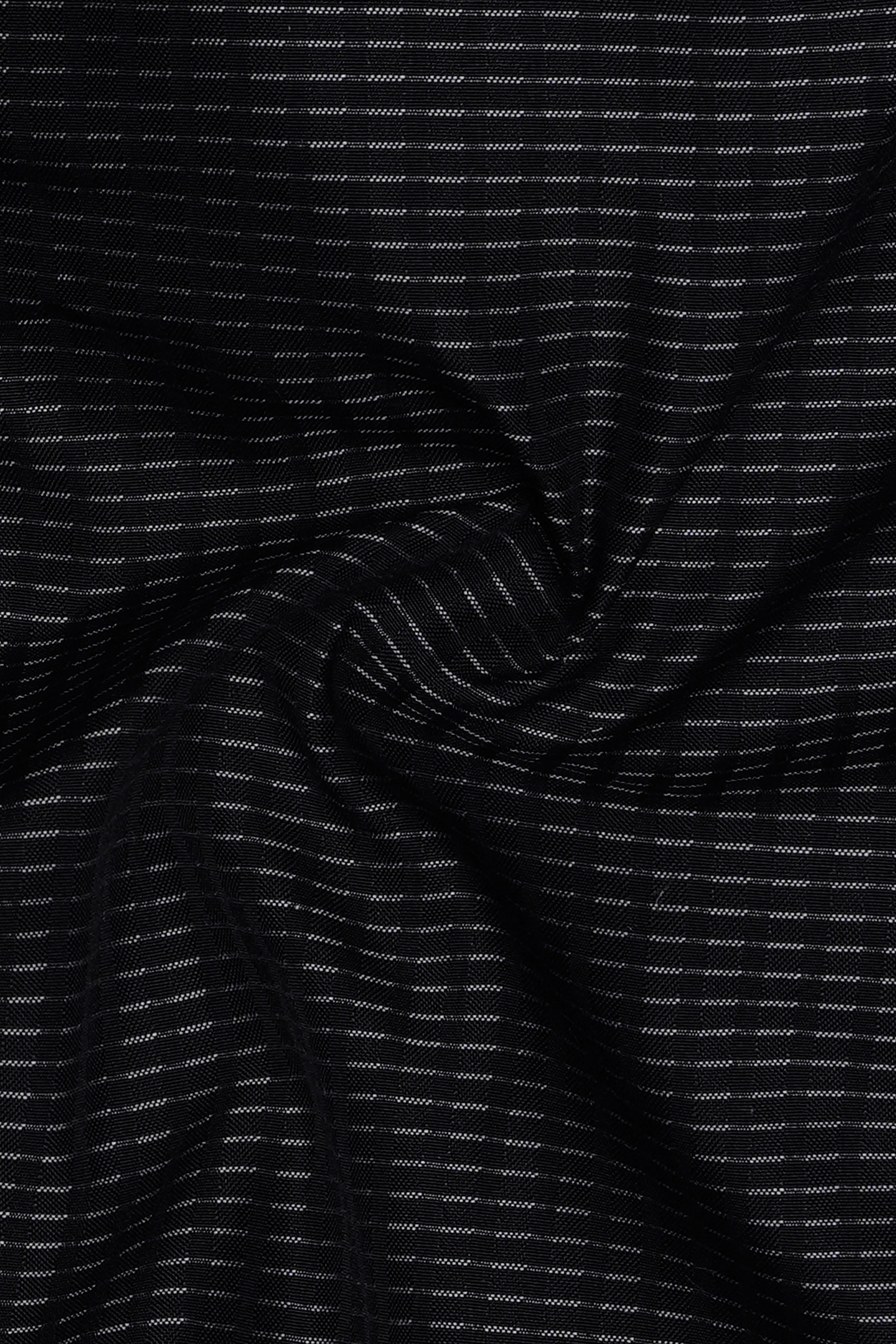 Black Textured Dobby Textured Premium Cotton Shirt