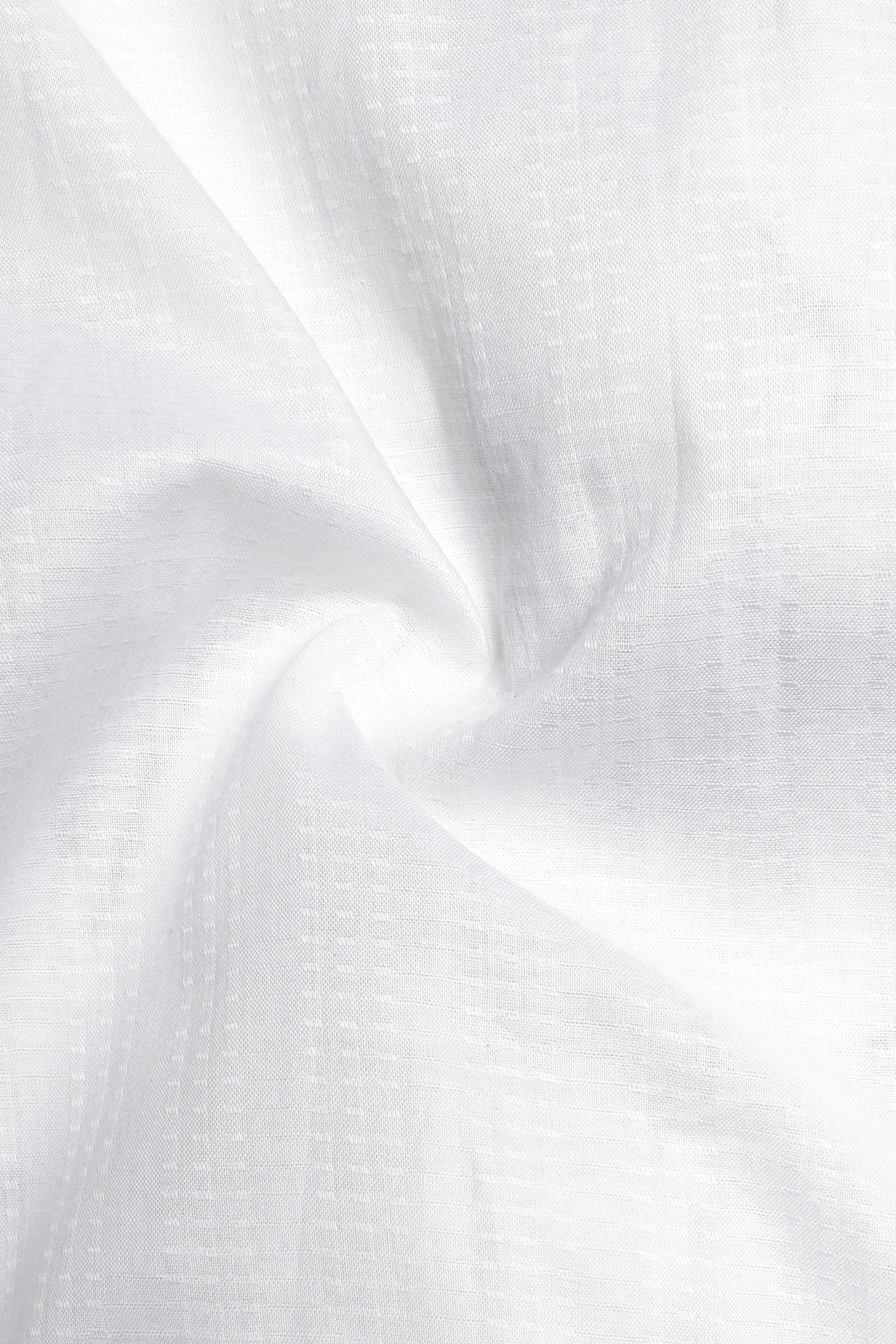 Albique-Bright White Jacquard Textured Premium Cotton Dress Shirt