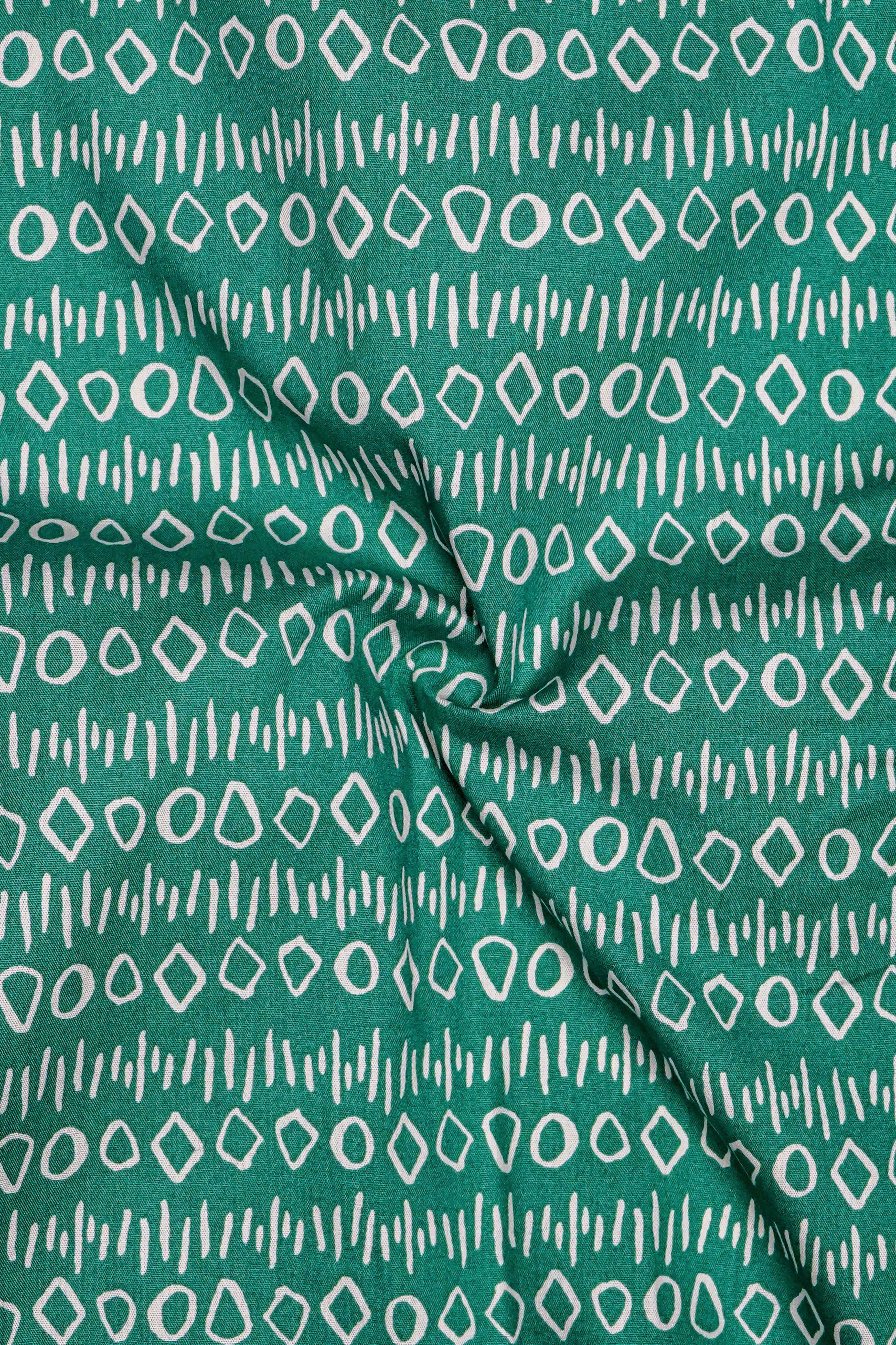 Zelvyn-Surfie Green Printed Super Soft Premium Cotton Casual Designer Shirt