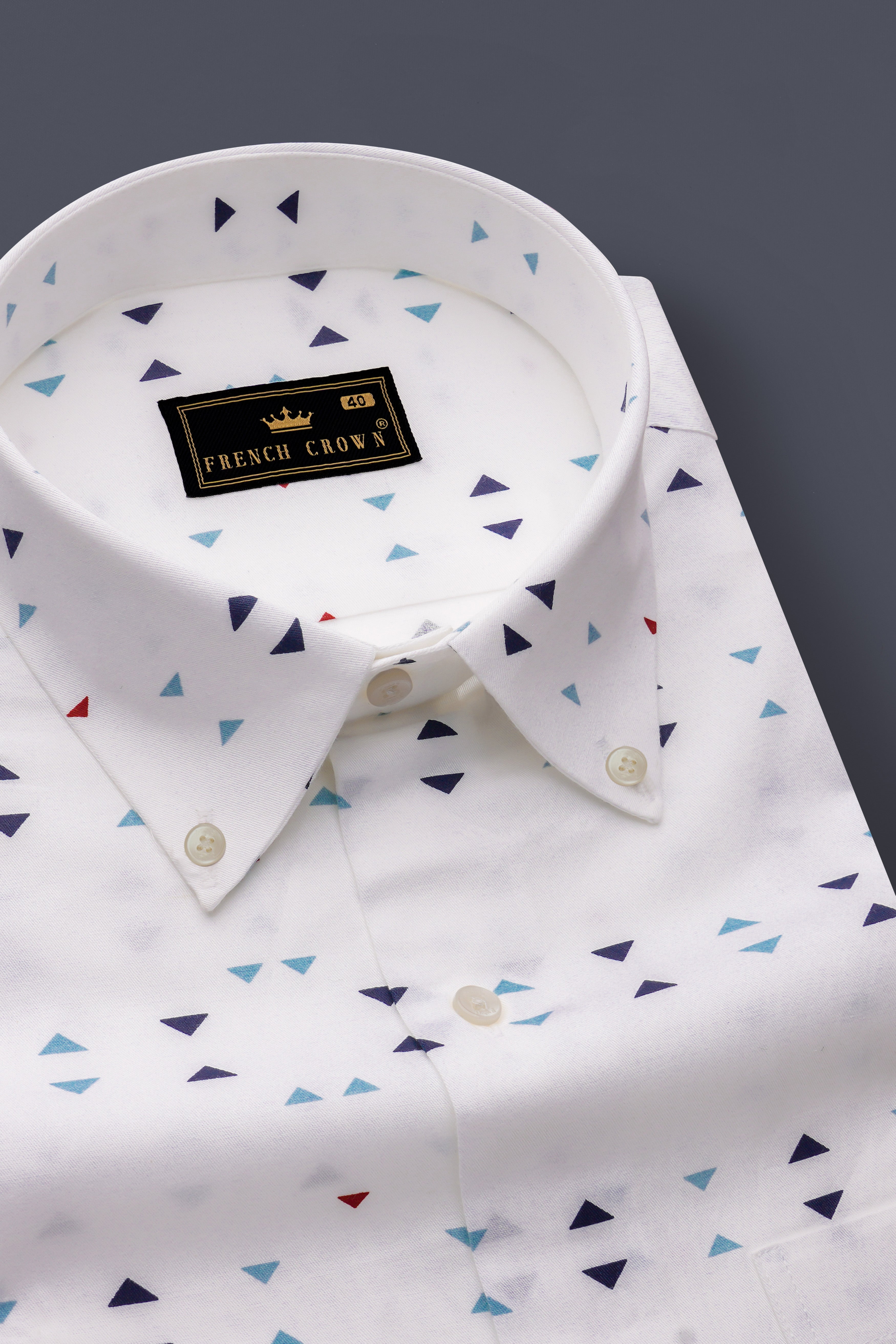 Bleuvra-Bright White And Neptune Blue Oxford Premium Cotton Semi Formal Shirt