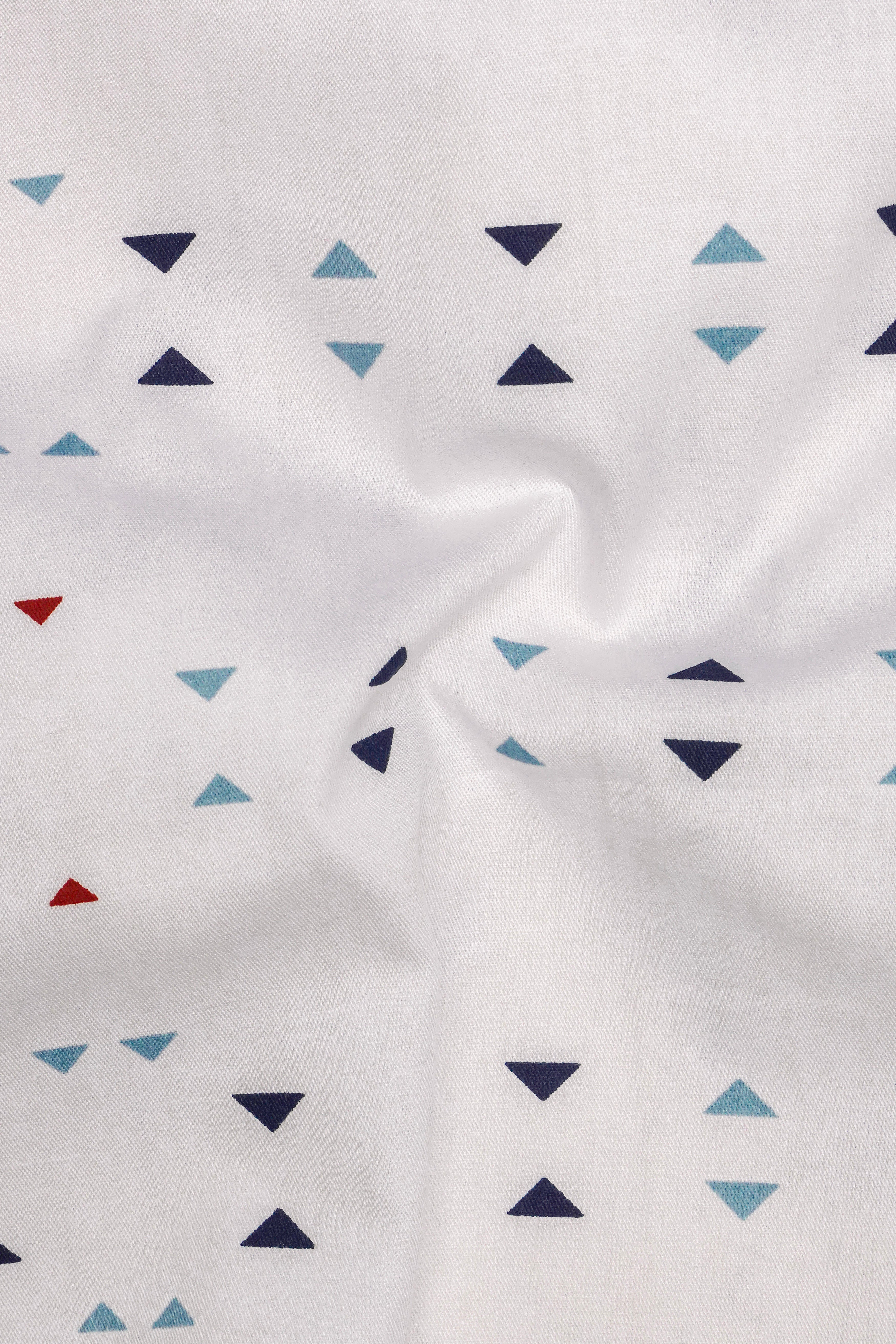 Bleuvra-Bright White And Neptune Blue Oxford Premium Cotton Semi Formal Shirt