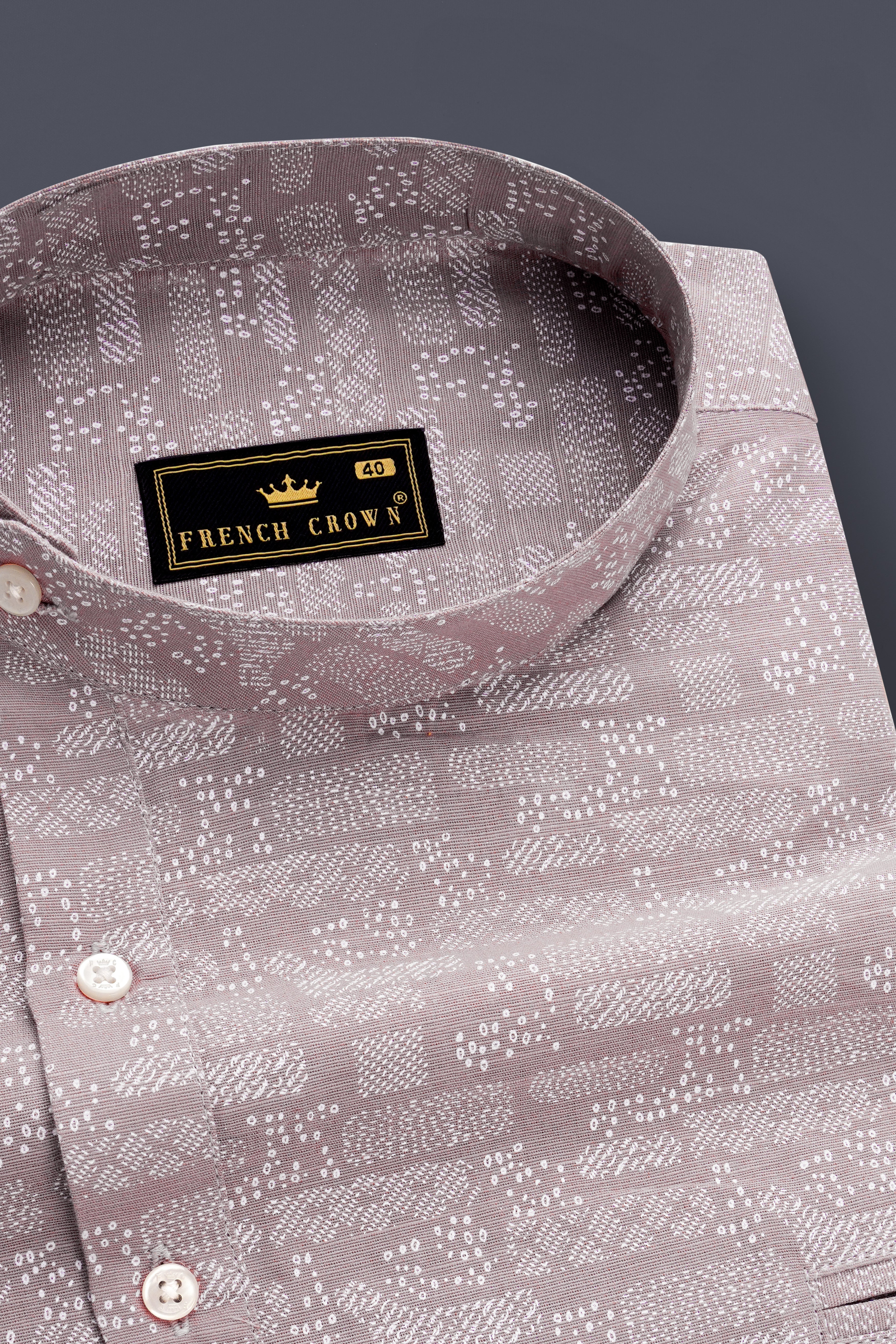 Petalith-Venus Pink Printed Luxurious Linen Casual Designer Shirt