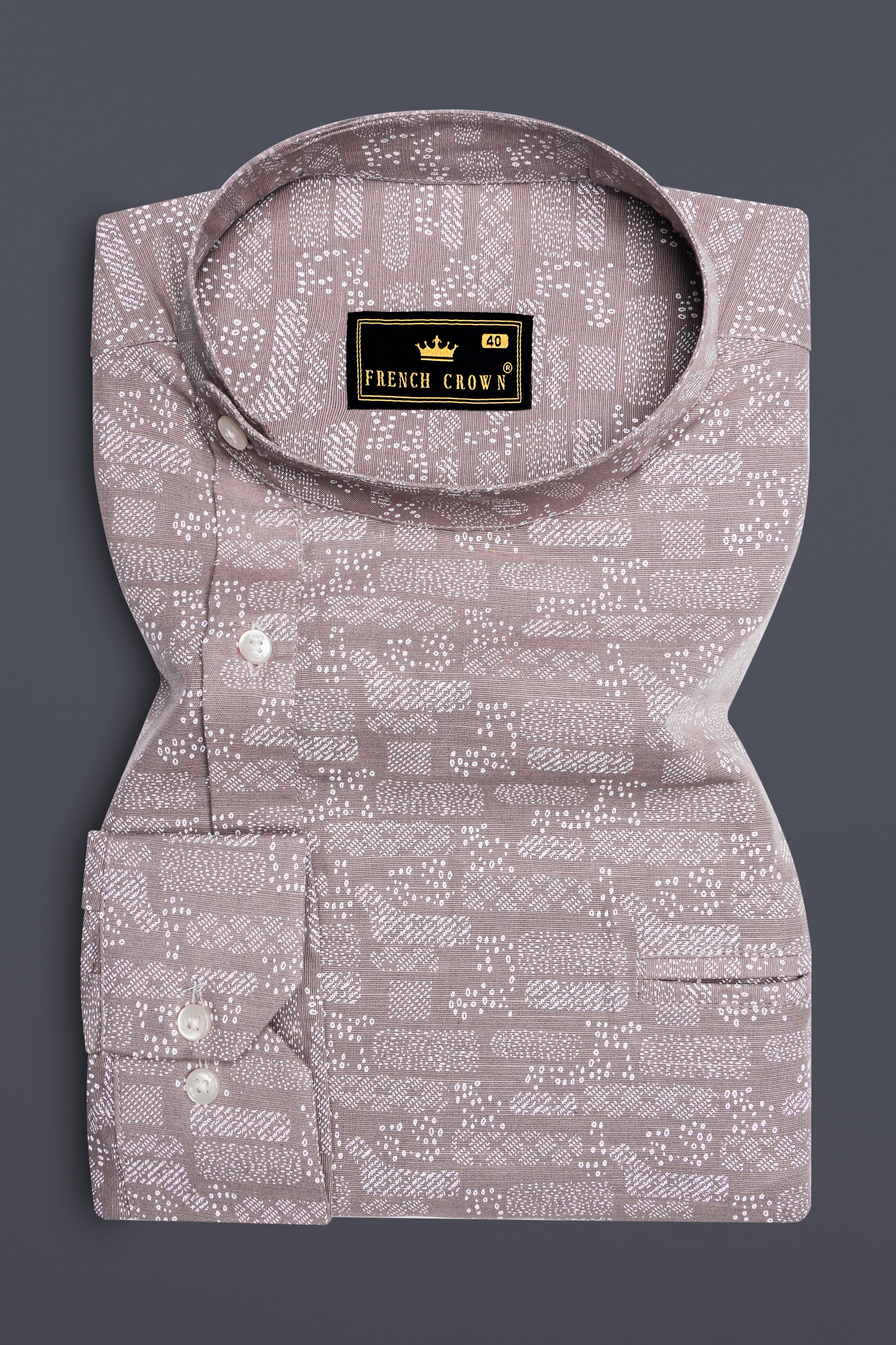 Petalith-Venus Pink Printed Luxurious Linen Casual Designer Shirt