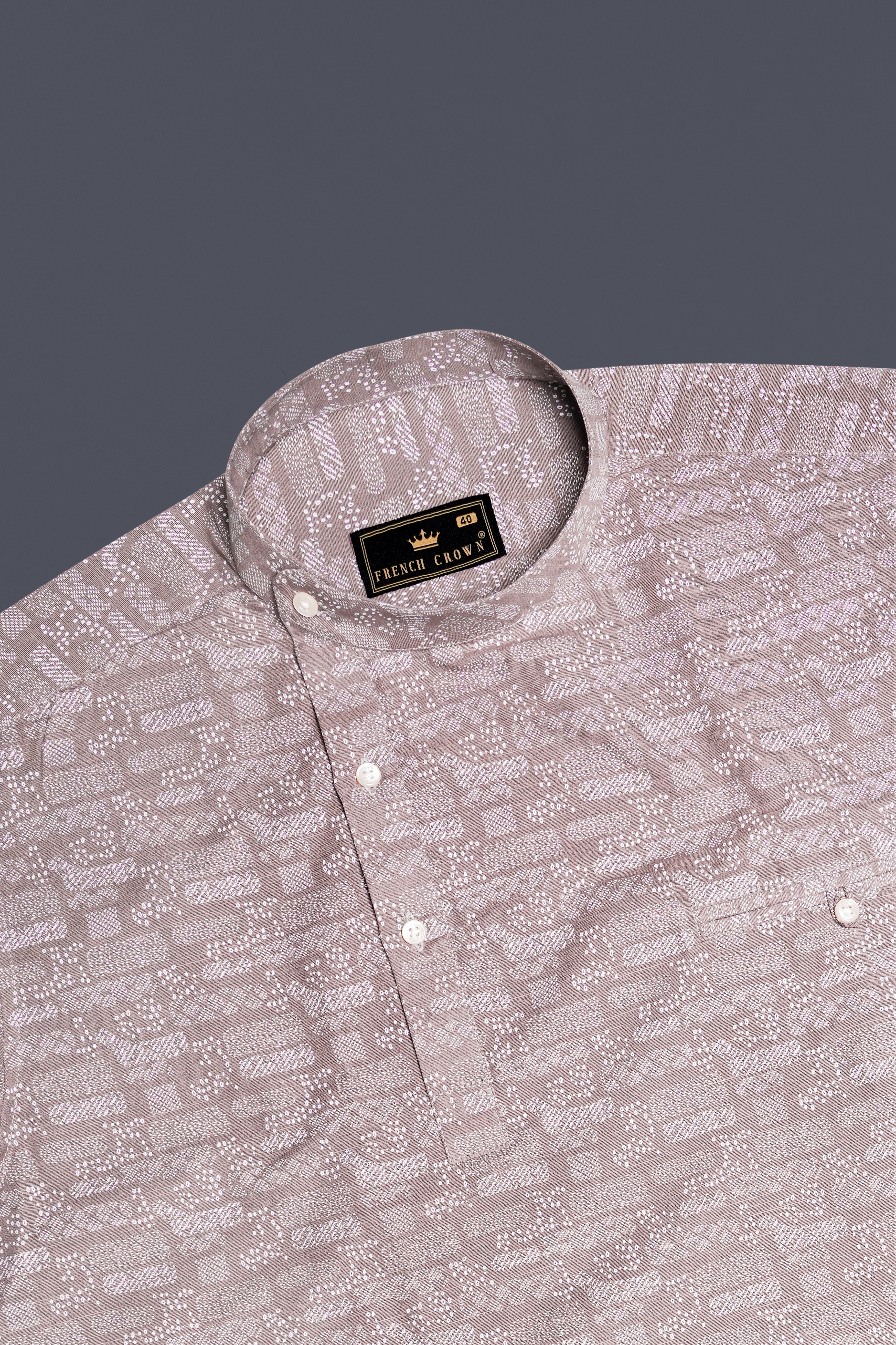 Petalith-Venus Pink Printed Luxurious Linen Casual Designer Shirt