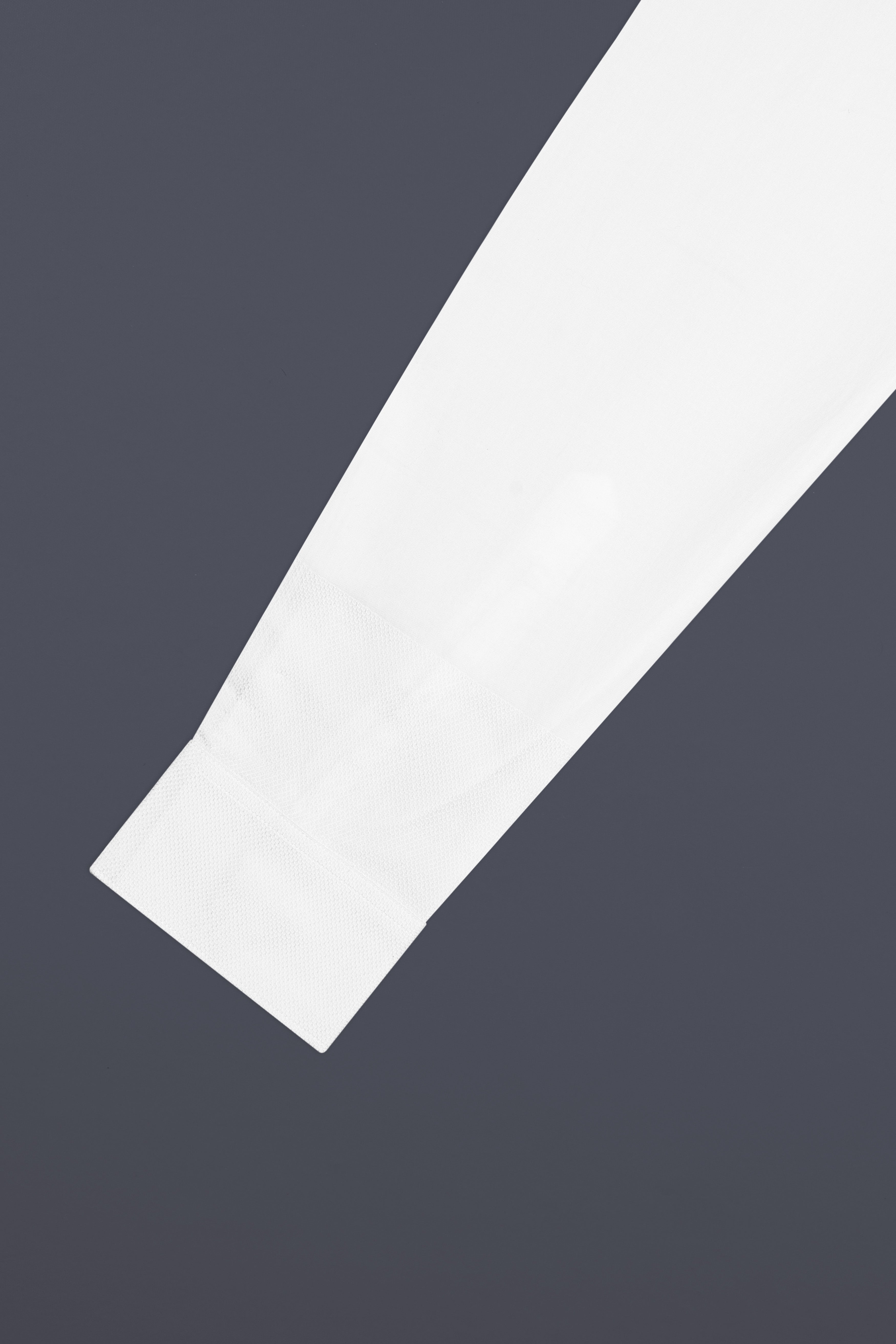 Wexlin-Bright White Half Dobby Textured Premium Giza Cotton Dress Shirt