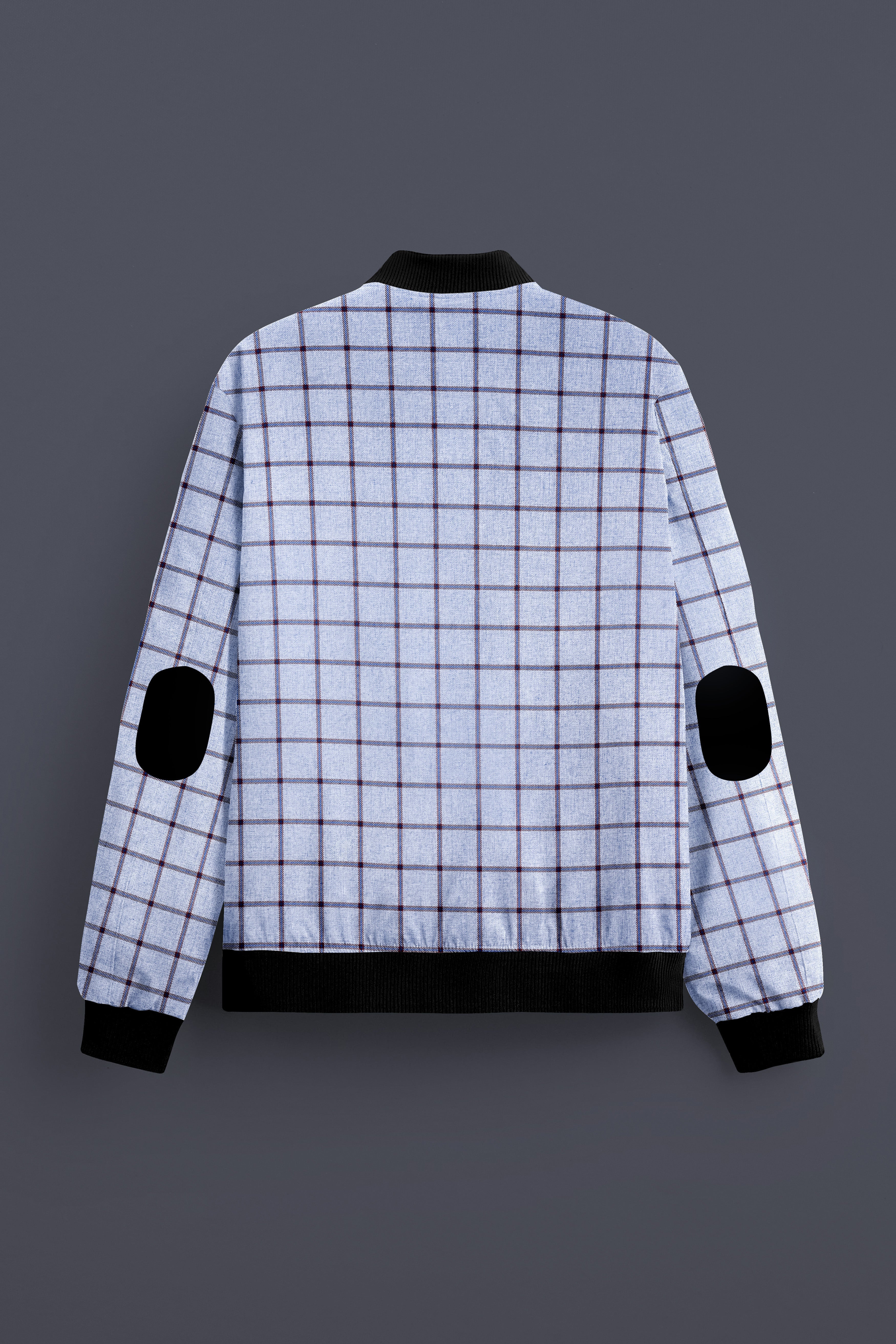 Mistrel-Spun Pearl Gray Windows Wool Rich Bomber Jacket