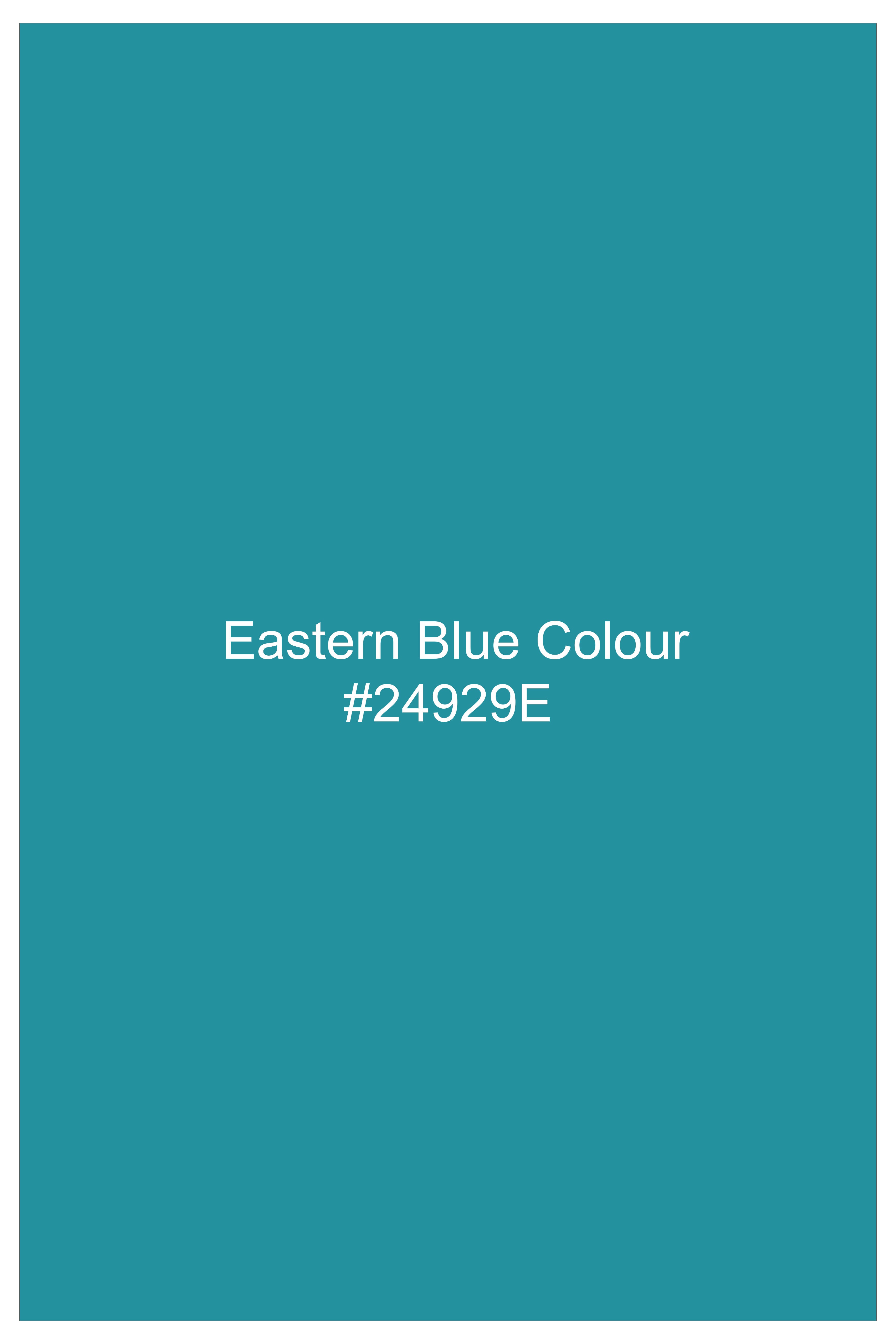 Azlune-Eastern Blue Windrow Chambray Premium Cotton Semi Formal Shirt