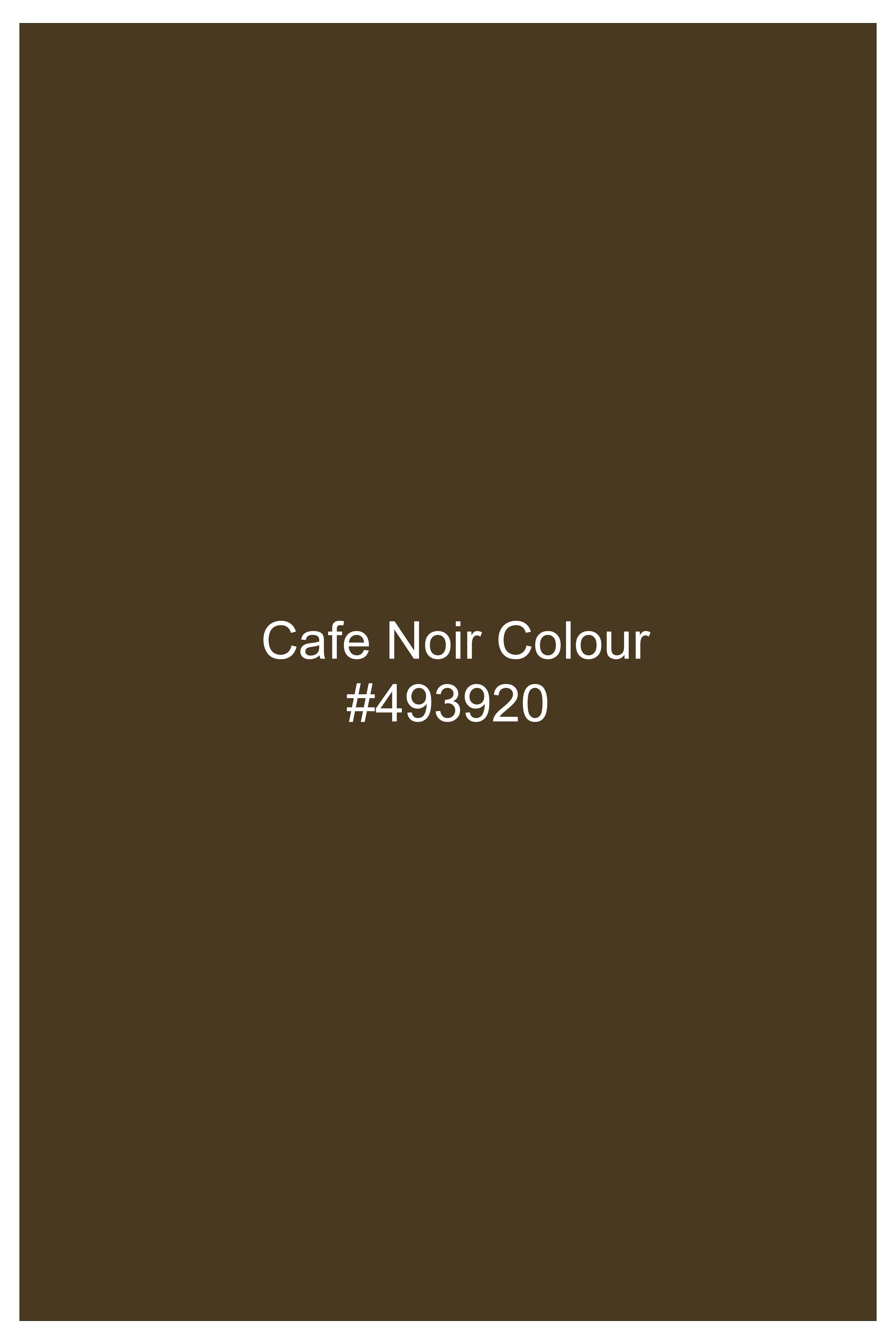 Ristretto-Cafe Noir Brown Printed Subtle Sheen Super Soft Premium Cotton Casual Shirt