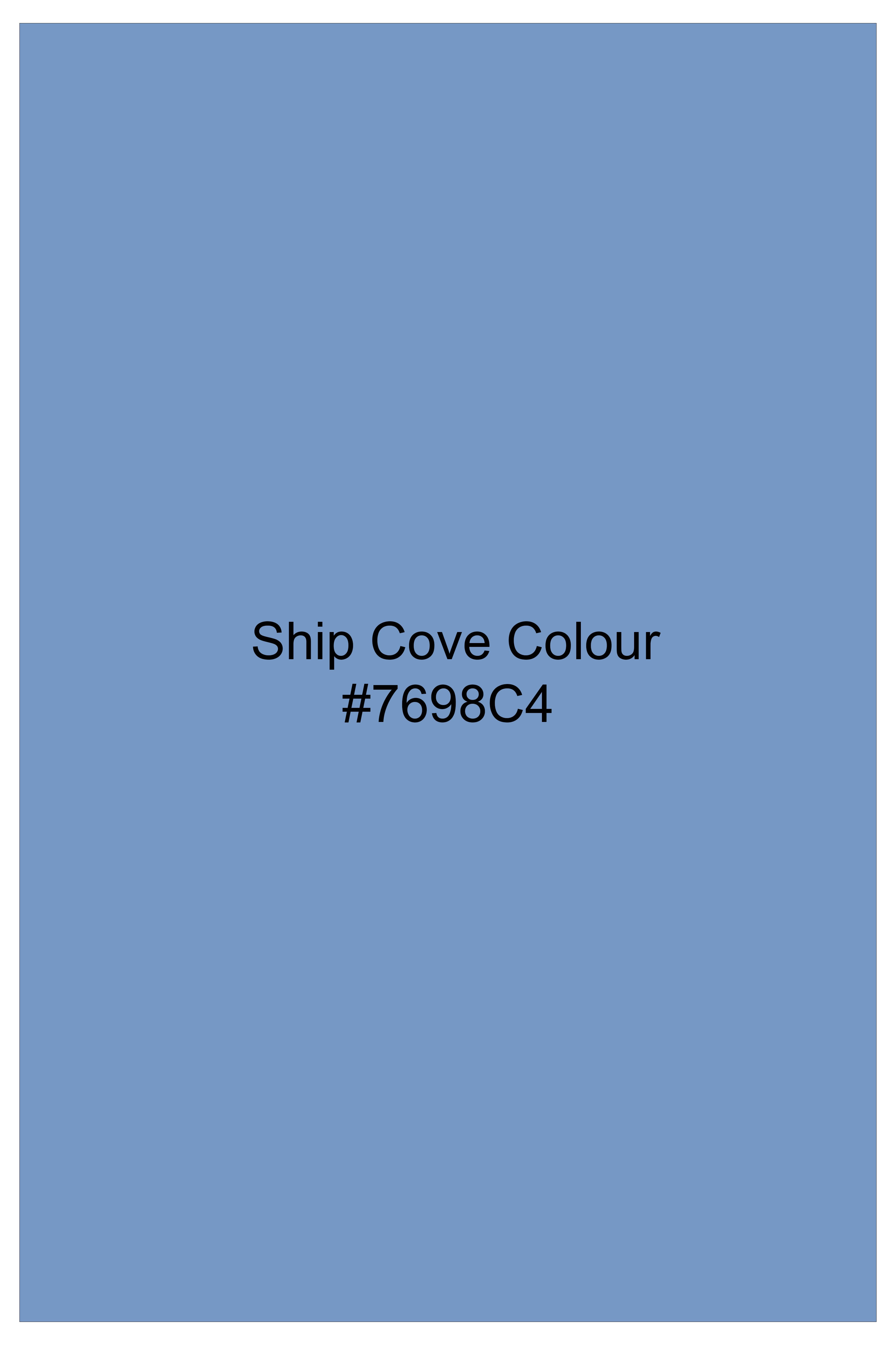Azuron-Ship Cove Blue Paisleys Printed Subtle Sheen Super Soft Premium Cotton Casual Shirt