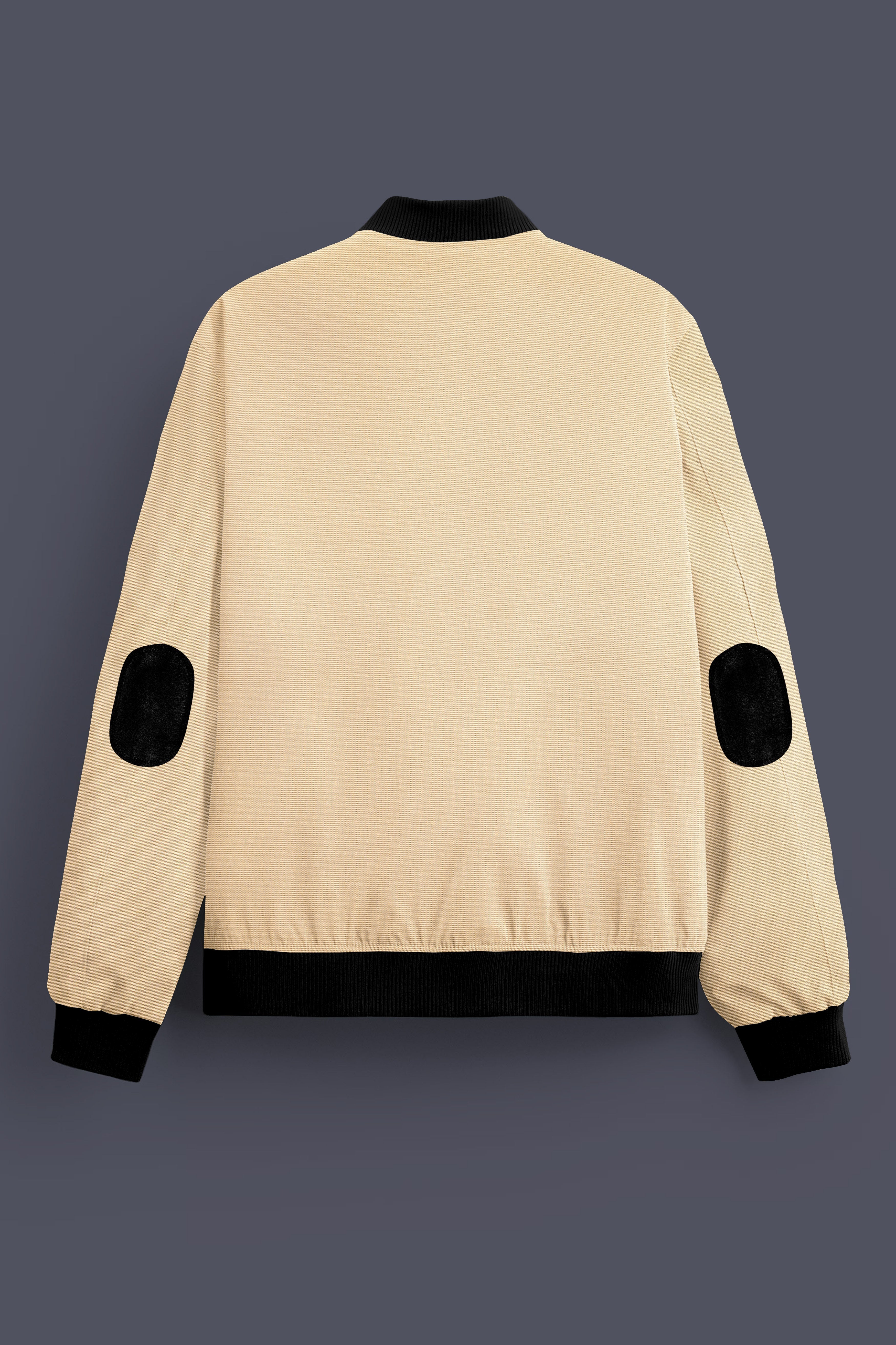 Beauroan-Sandrift Brown Premium Cotton Bomber Jacket
