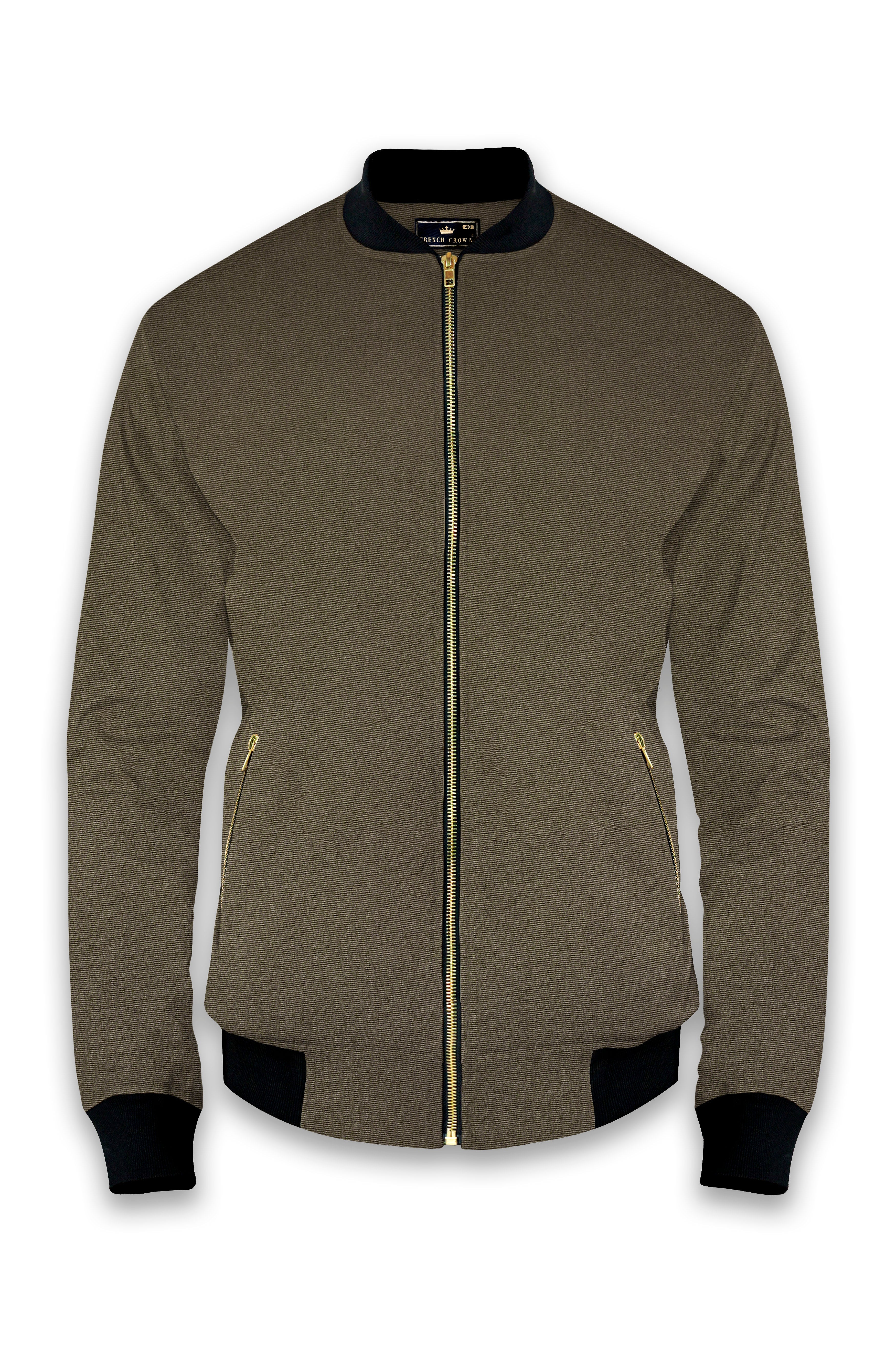Mistran-Woodland Green Premium Cotton Bomber Jacket